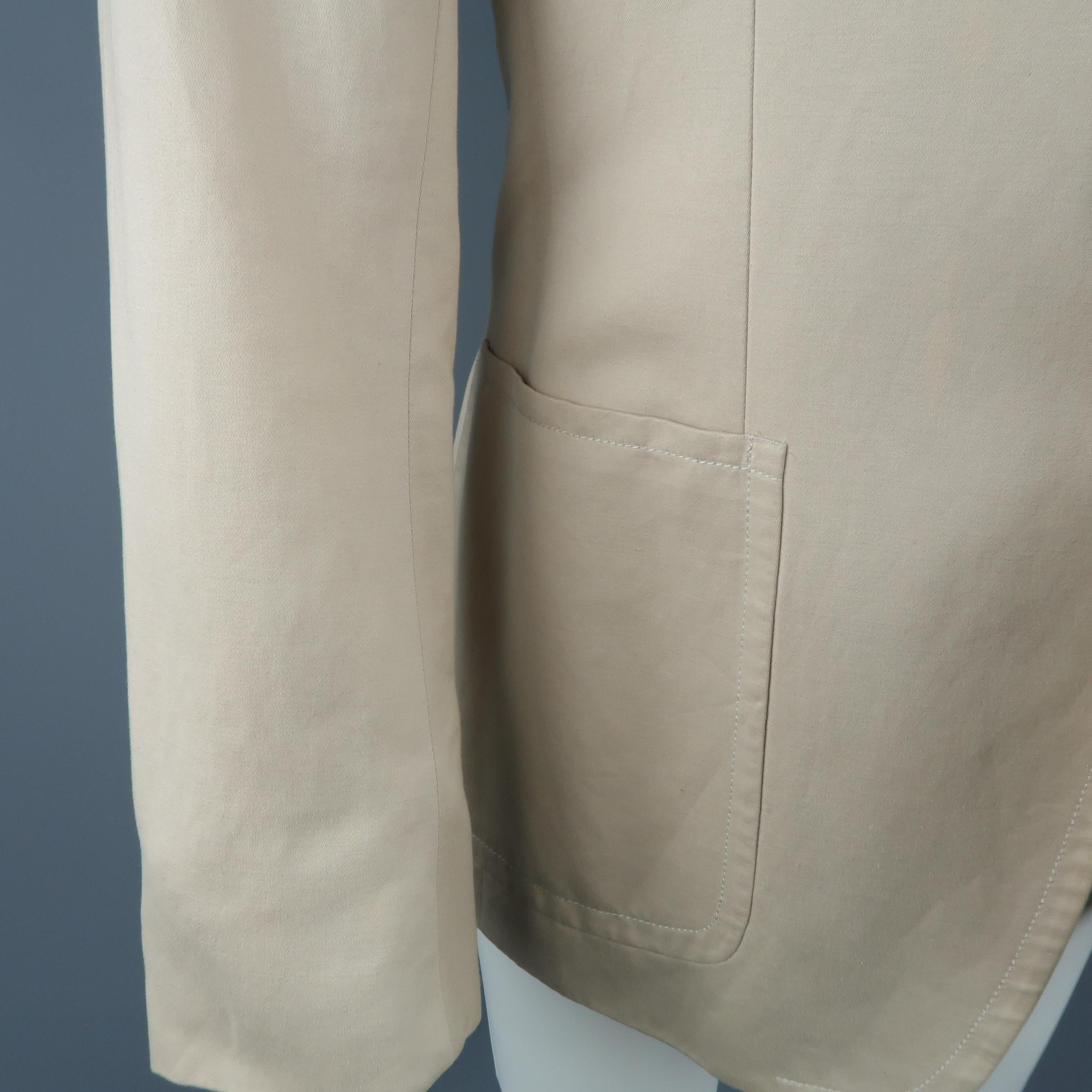 Women's or Men's GUCCI by TOM FORD 38 Beige Solid Linen, Cotton -  Blazer / Sport Coat / Jacket