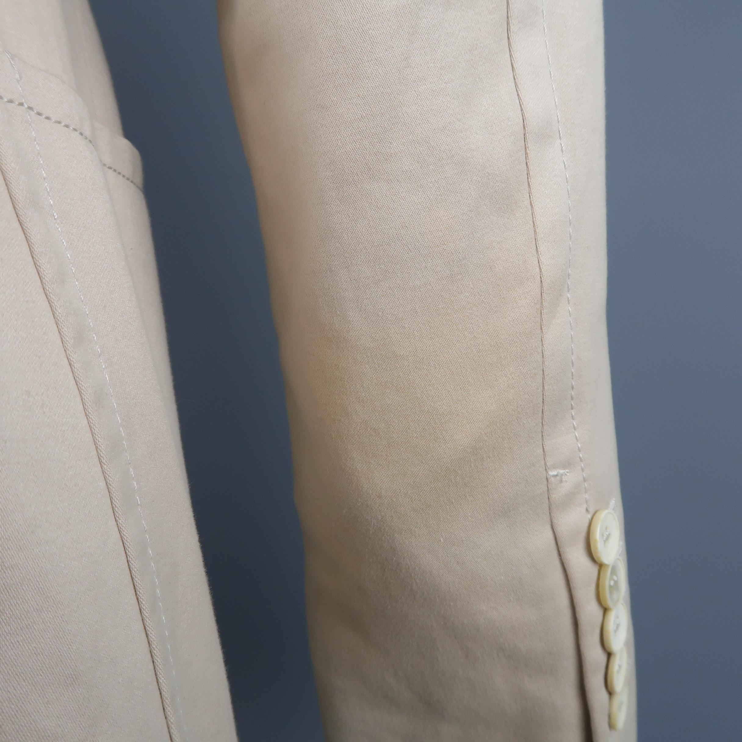 GUCCI by TOM FORD 38 Beige Solid Linen, Cotton -  Blazer / Sport Coat / Jacket 3