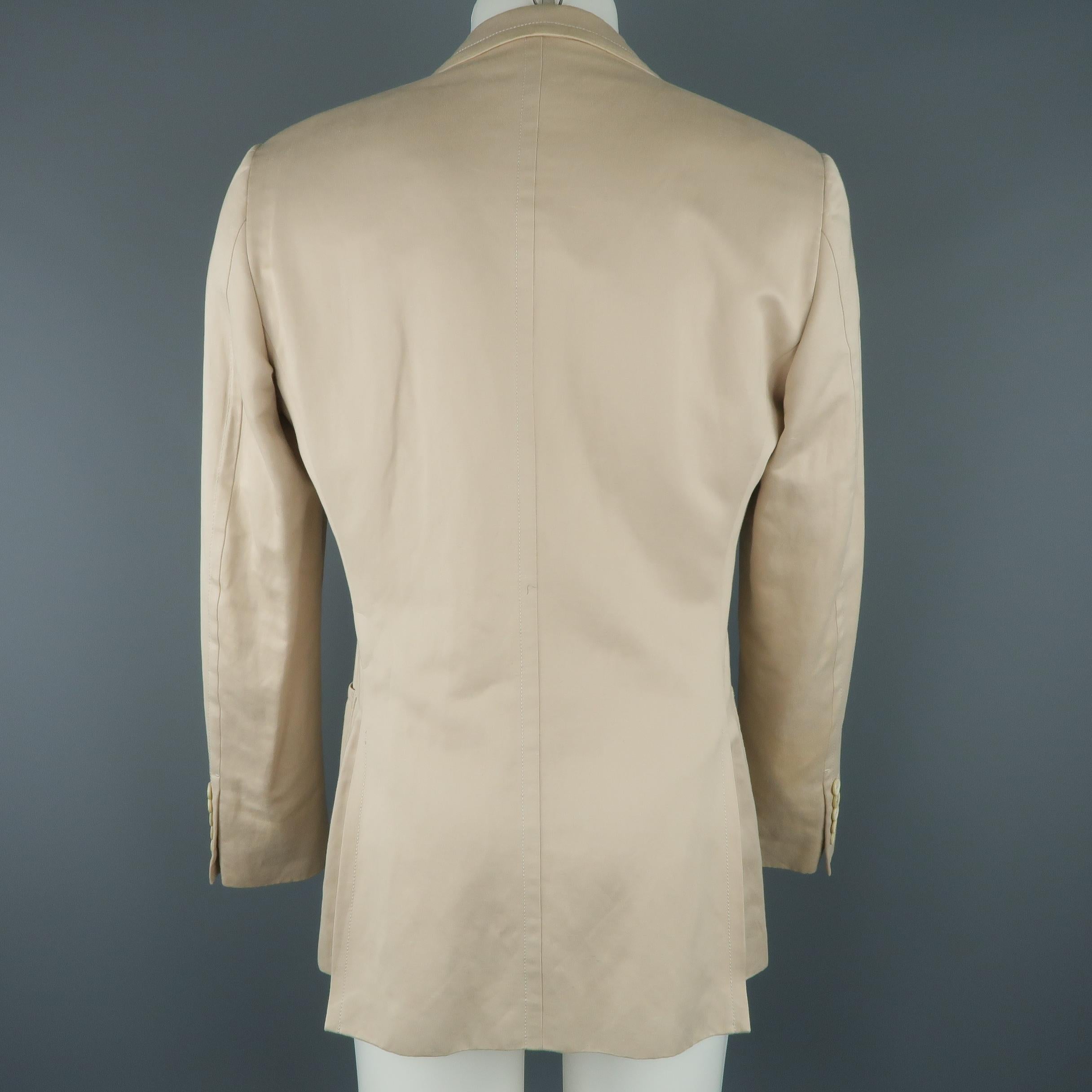 GUCCI by TOM FORD 38 Beige Solid Linen, Cotton -  Blazer / Sport Coat / Jacket 4