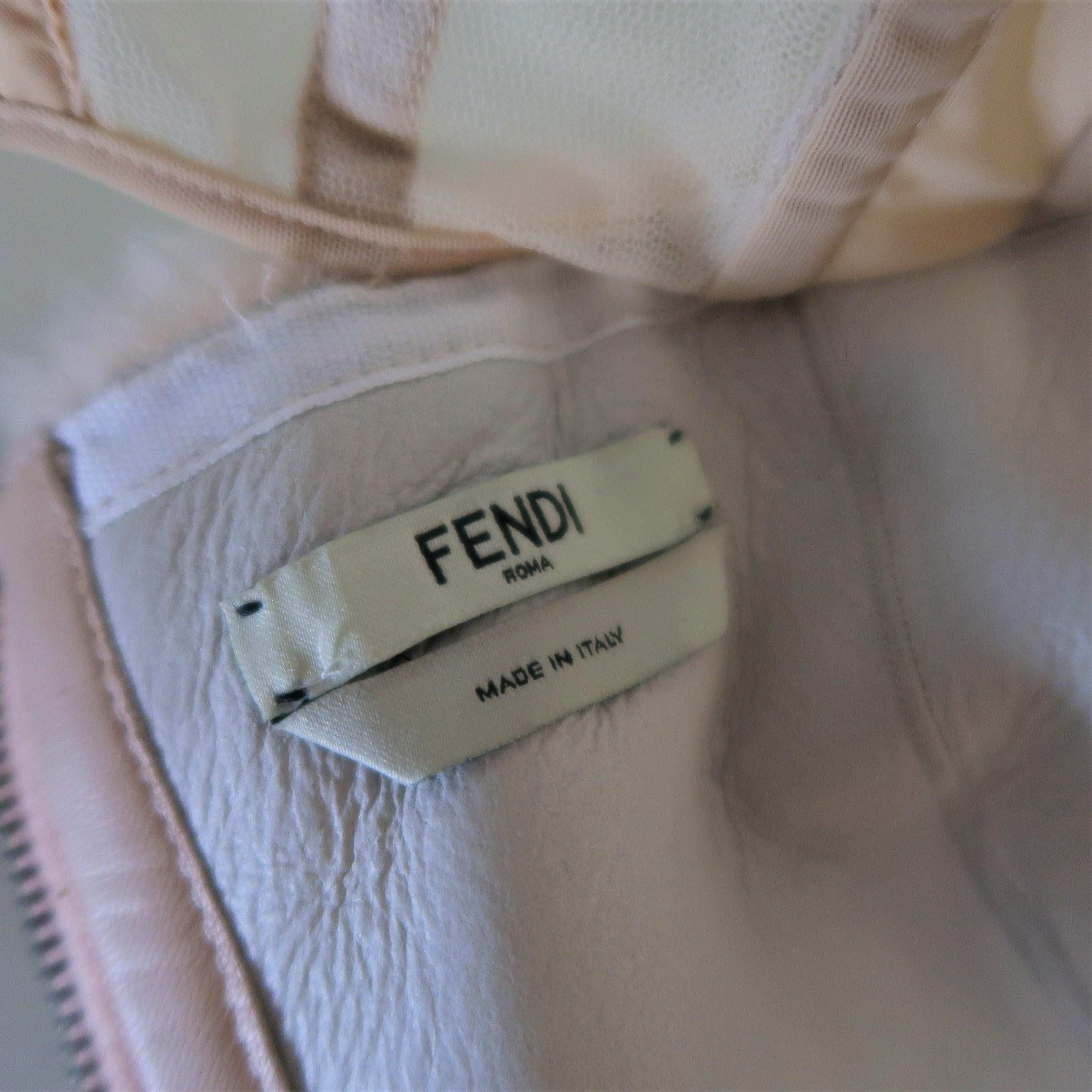 Fendi Pink Shearling Fur Strapless Bustier Runway Dress, Fall 2015  3