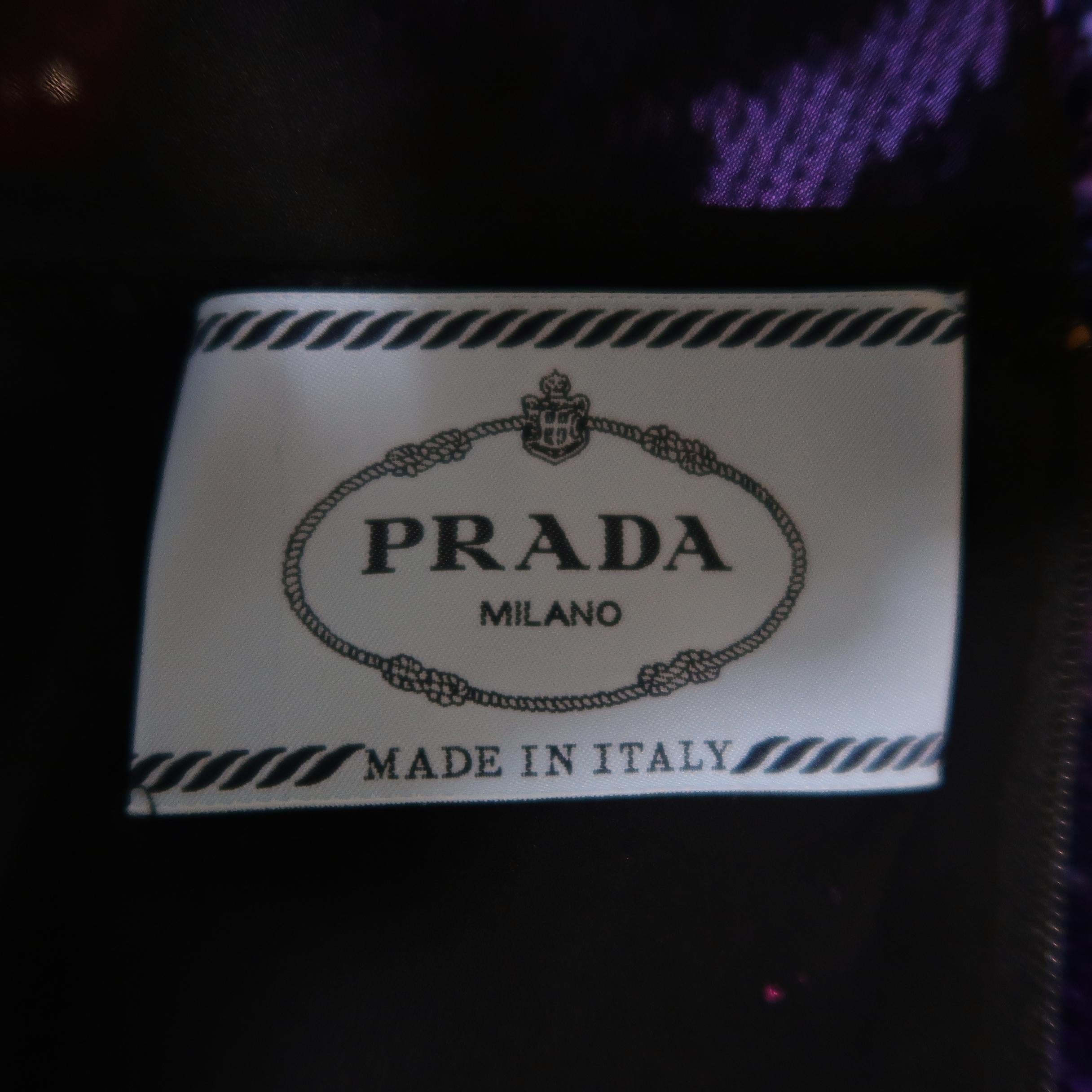 Prada Dress - Purple and Red Striped Sequin Sleeveless Column Gown In Excellent Condition In San Francisco, CA