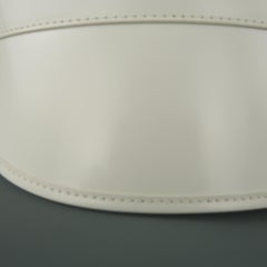 Alexander McQueen White Leather Corset Waist Belt