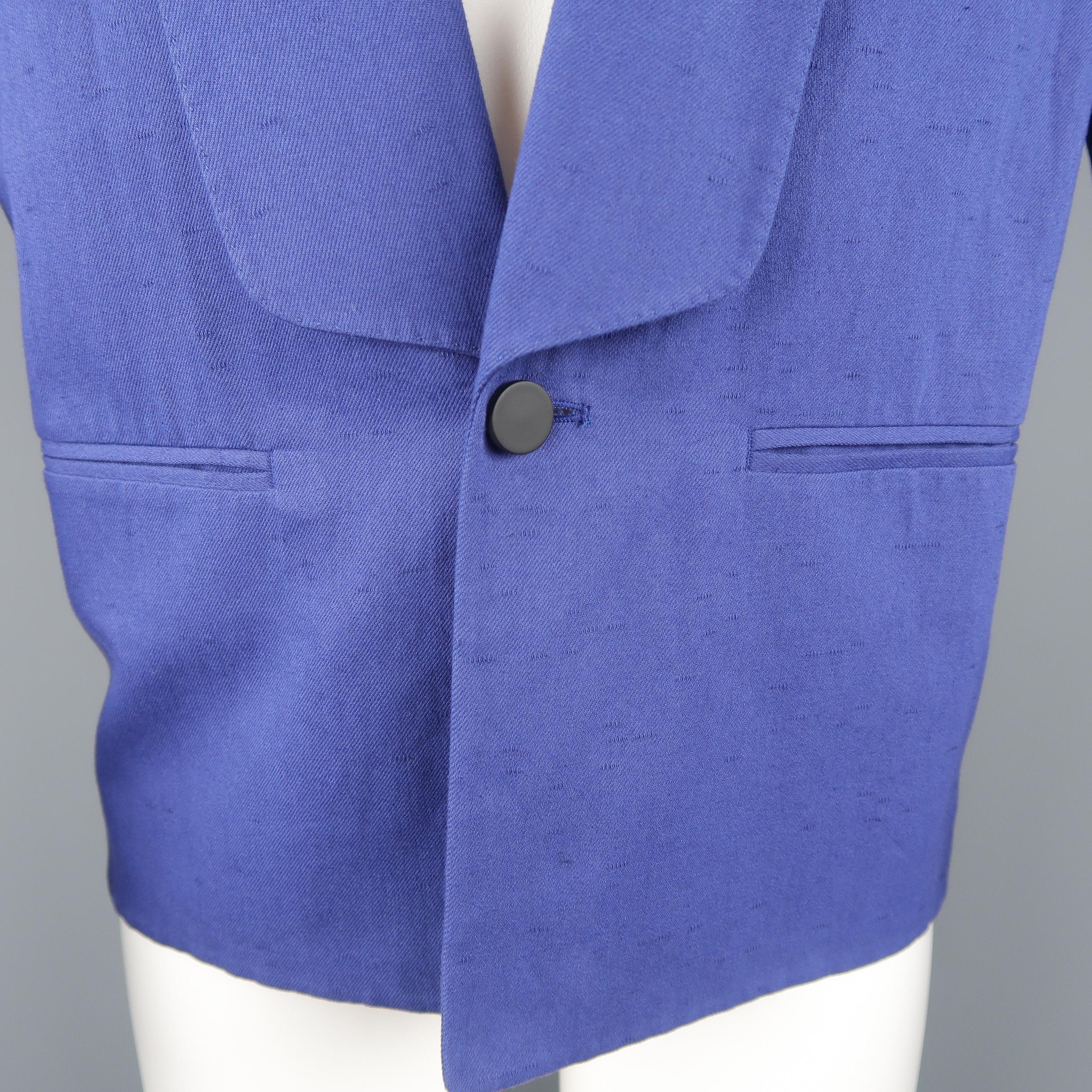 3.1 Phillip Lim Blue Cotton / Linen Shawl Collar Jacket / Sport Coat In New Condition In San Francisco, CA