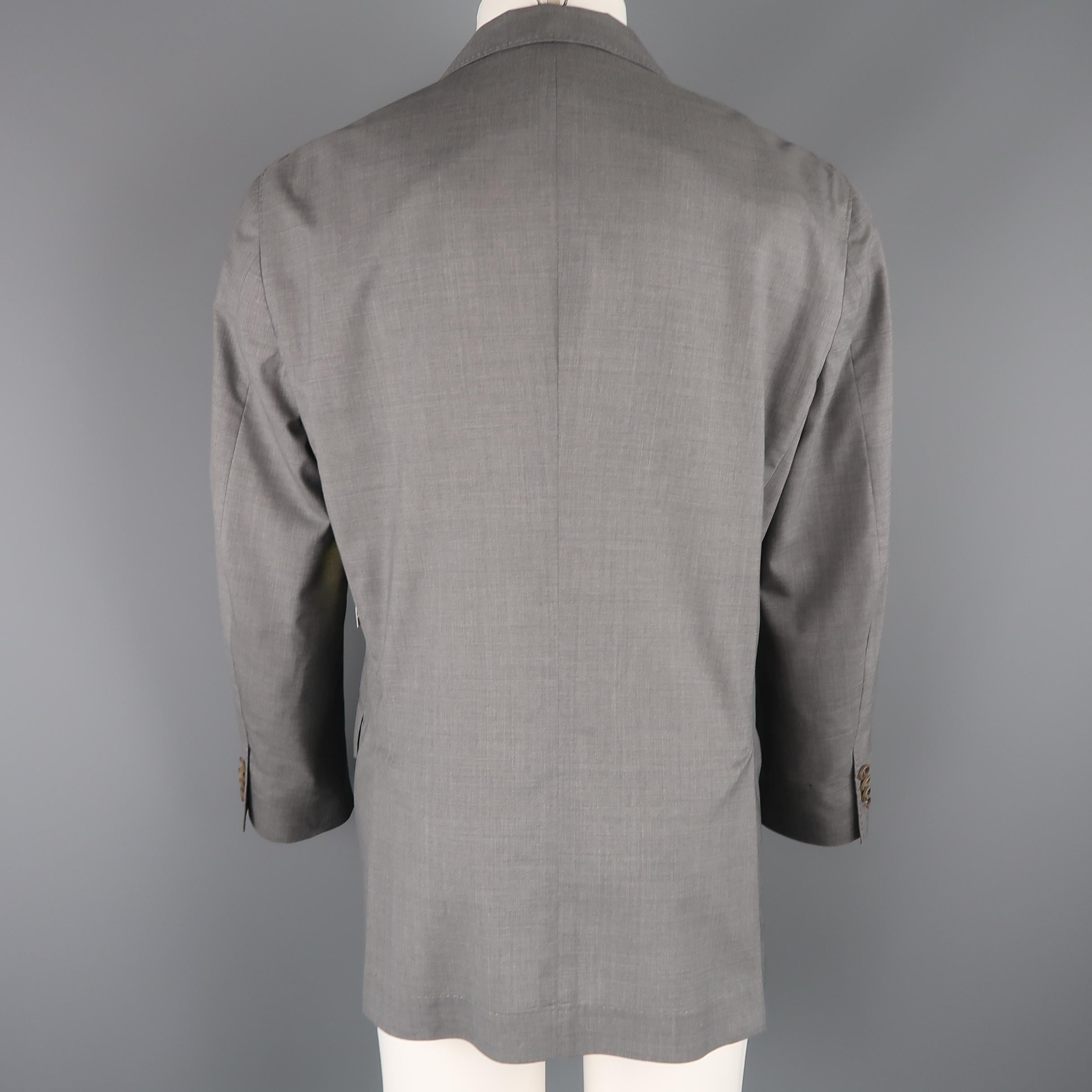 Men's BRUNELLO CUCINELLI 42 Grey Wool / Silk Notch Lapel Sport Coat / Jacket