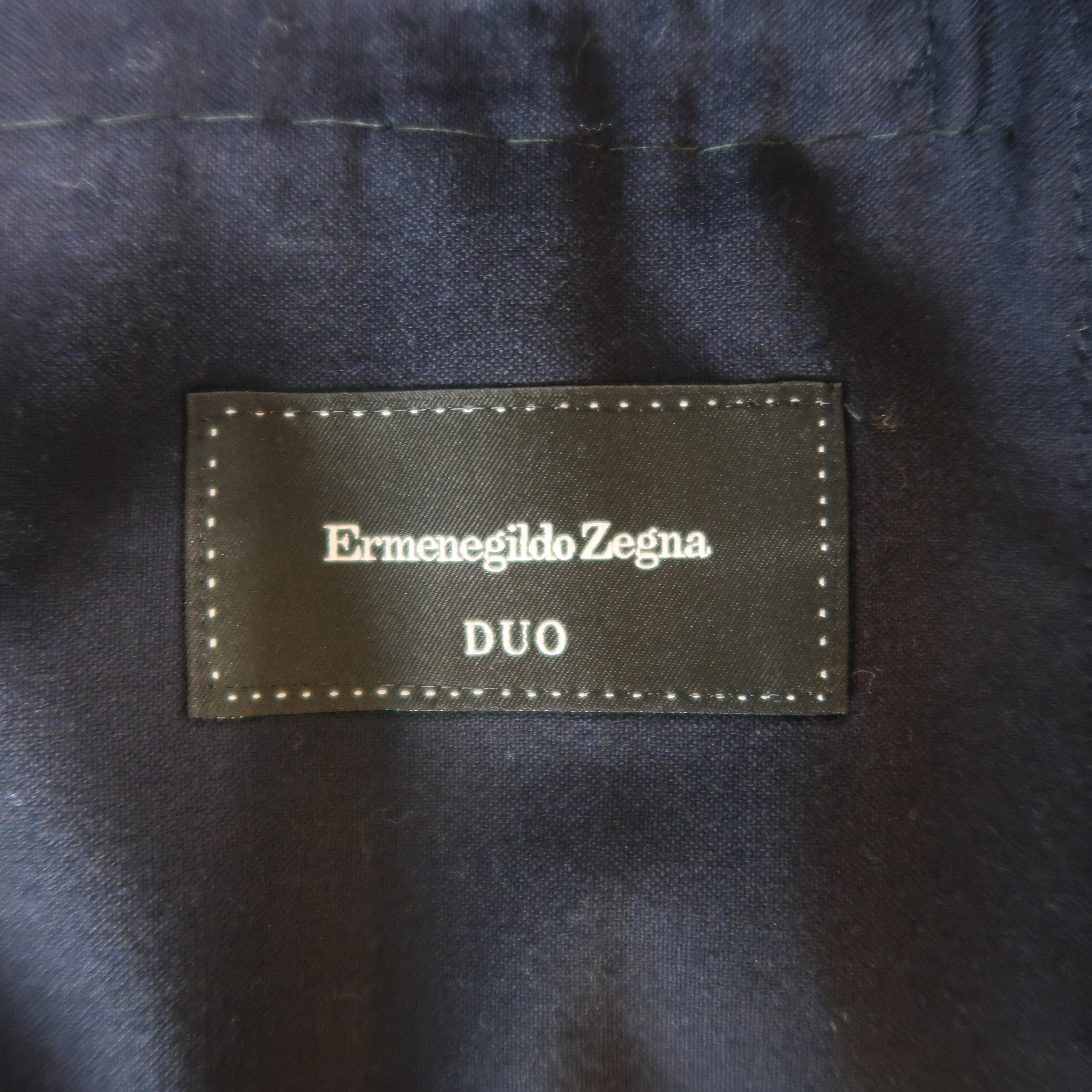 ERMENEGILDO ZEGNA 44 Regular Navy Solid Wool Notch Lapel Sport Coat For ...