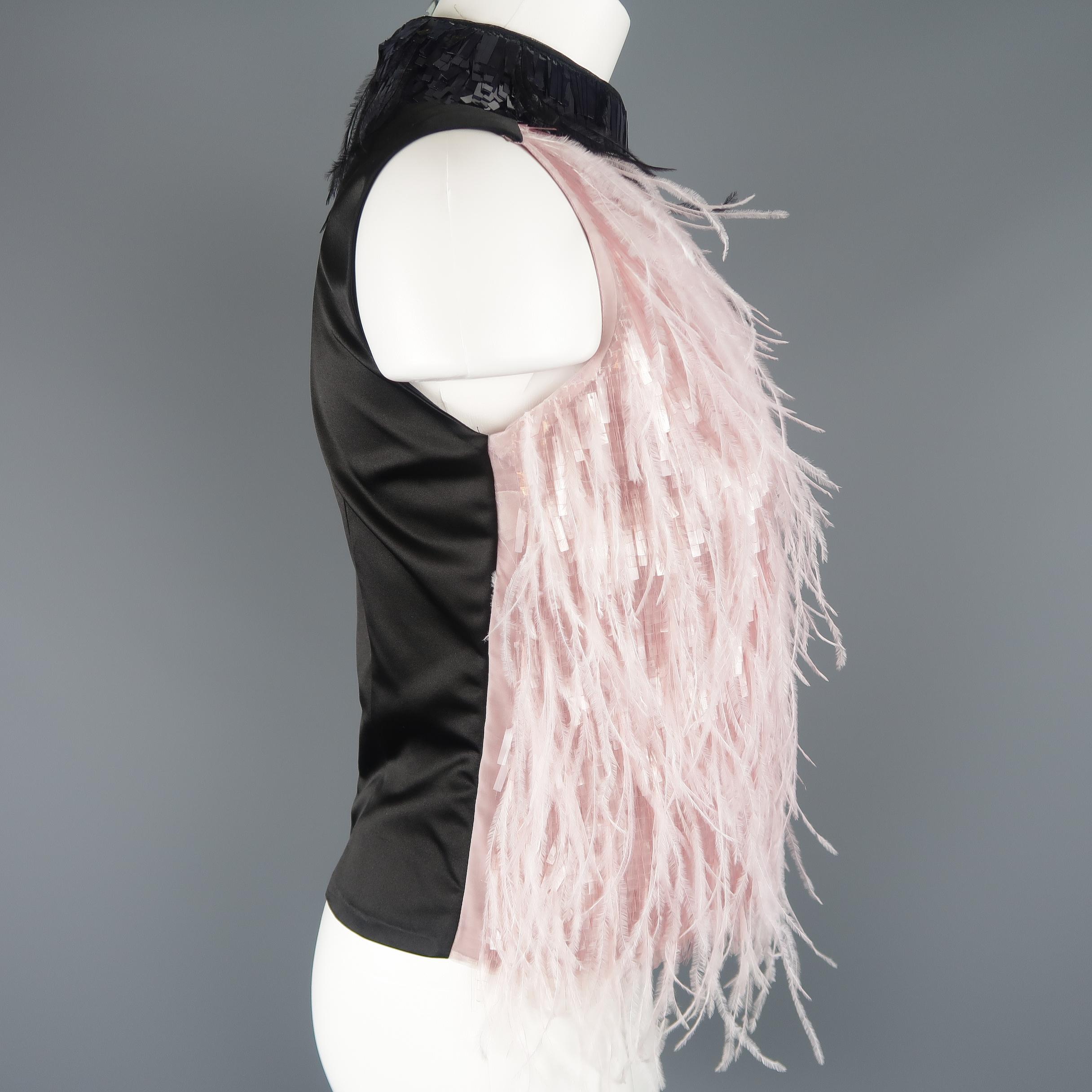 sequin feather top
