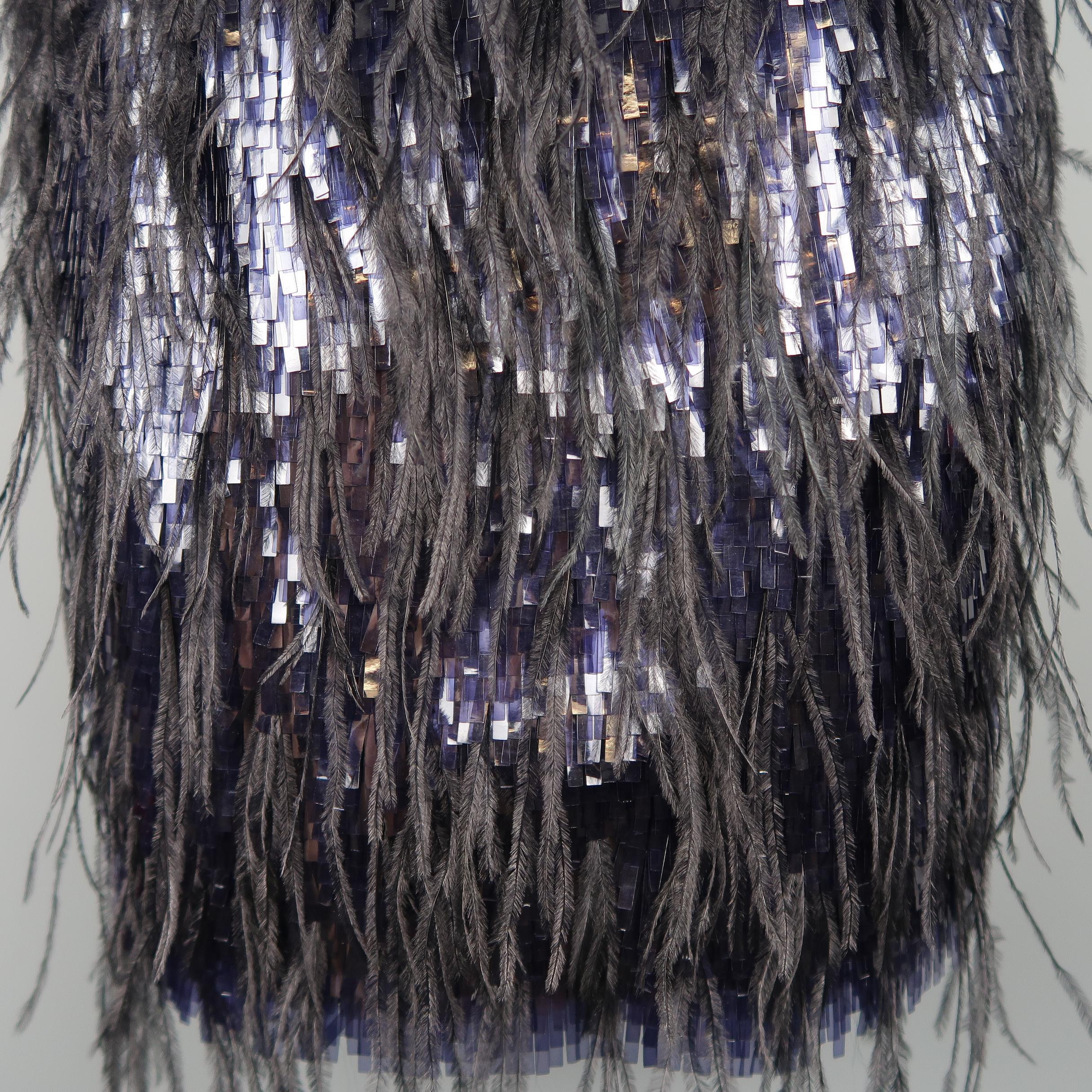 black ostrich feather skirt