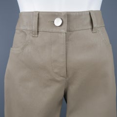 BALENCIAGA Size 4 Taupe Stretch Leather Skinny Jean Cut Pants