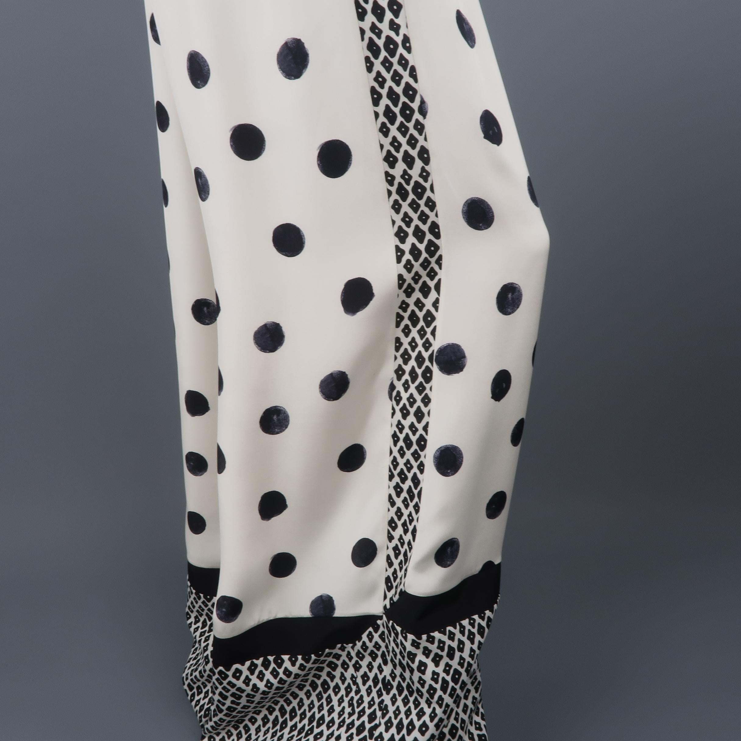 OSCAR DE LA RENTA - Resort 2017 - Palazzo Black/White Polka Dot Pants 2