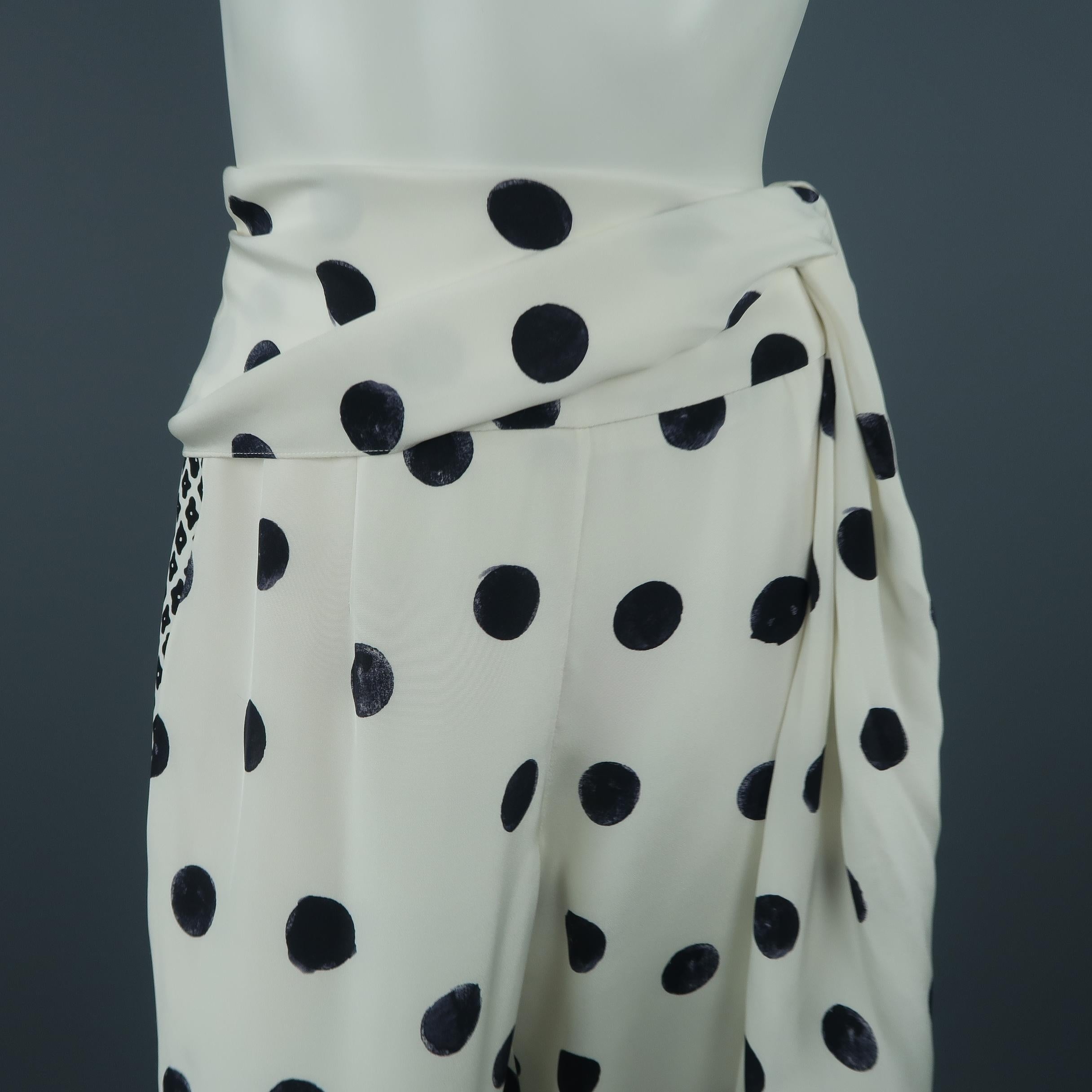 black and white polka dot pants