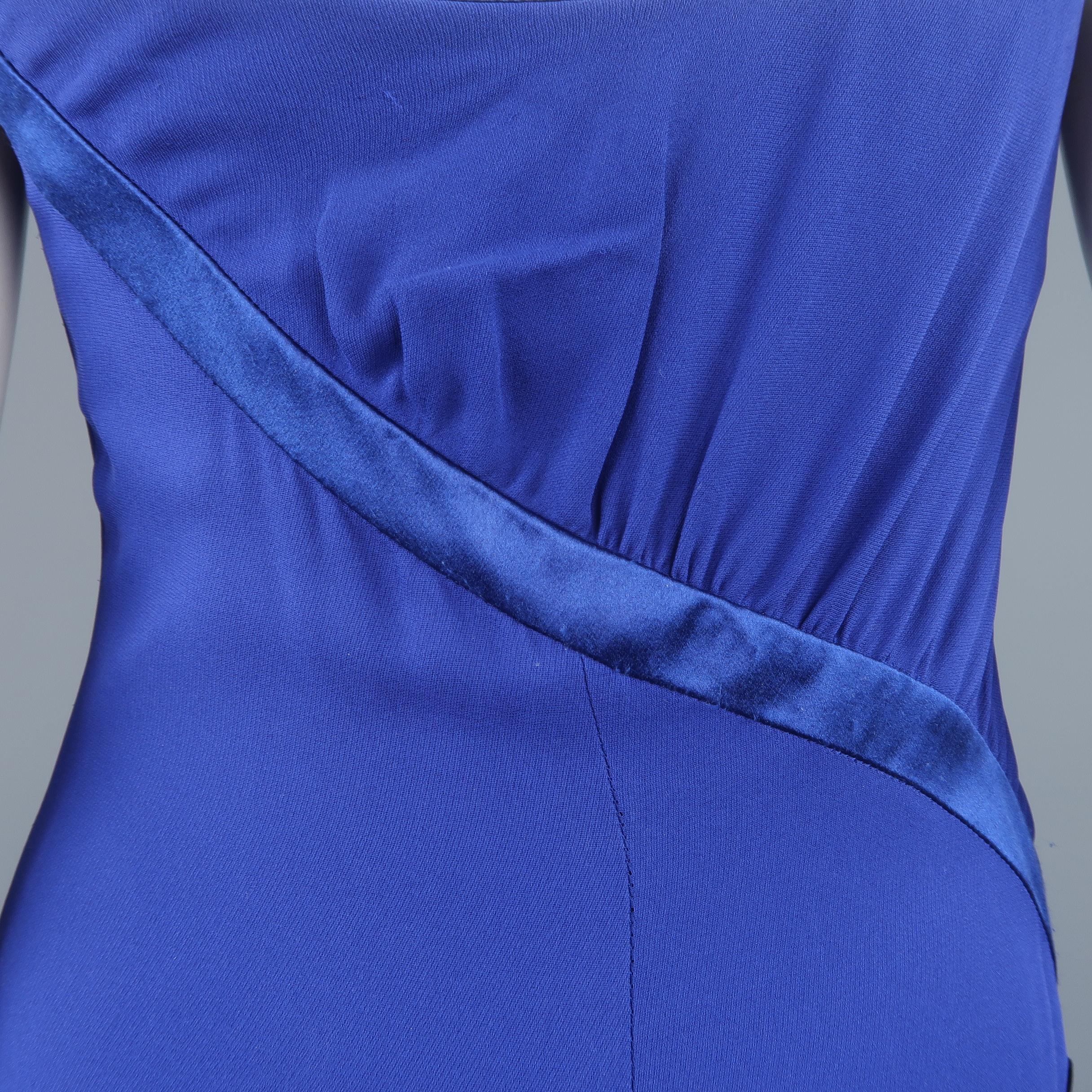 Valentino Royal Blue Strapless Bustier Gown w/ Beaded Bolero / Dress 12