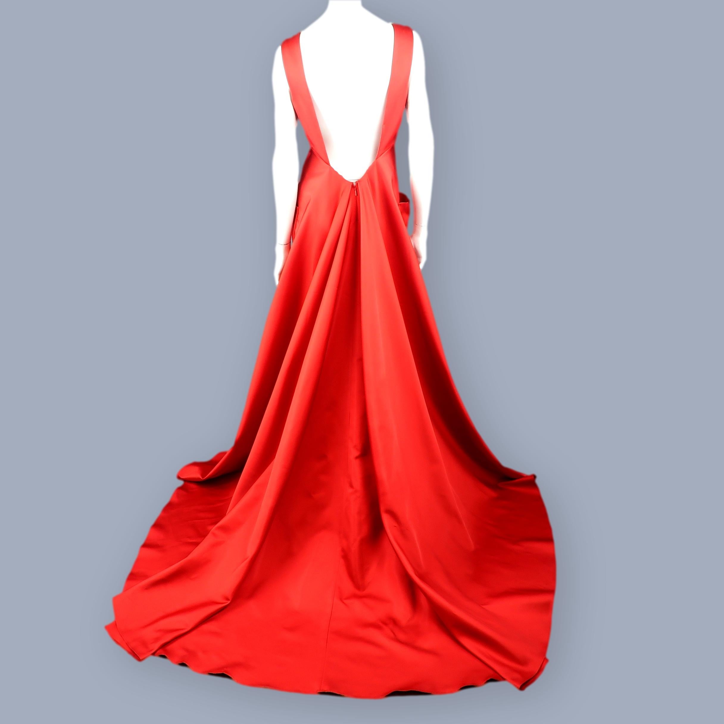 CH Carolina Herrera Satin Dress Gown, Spring 2016 Runway   5