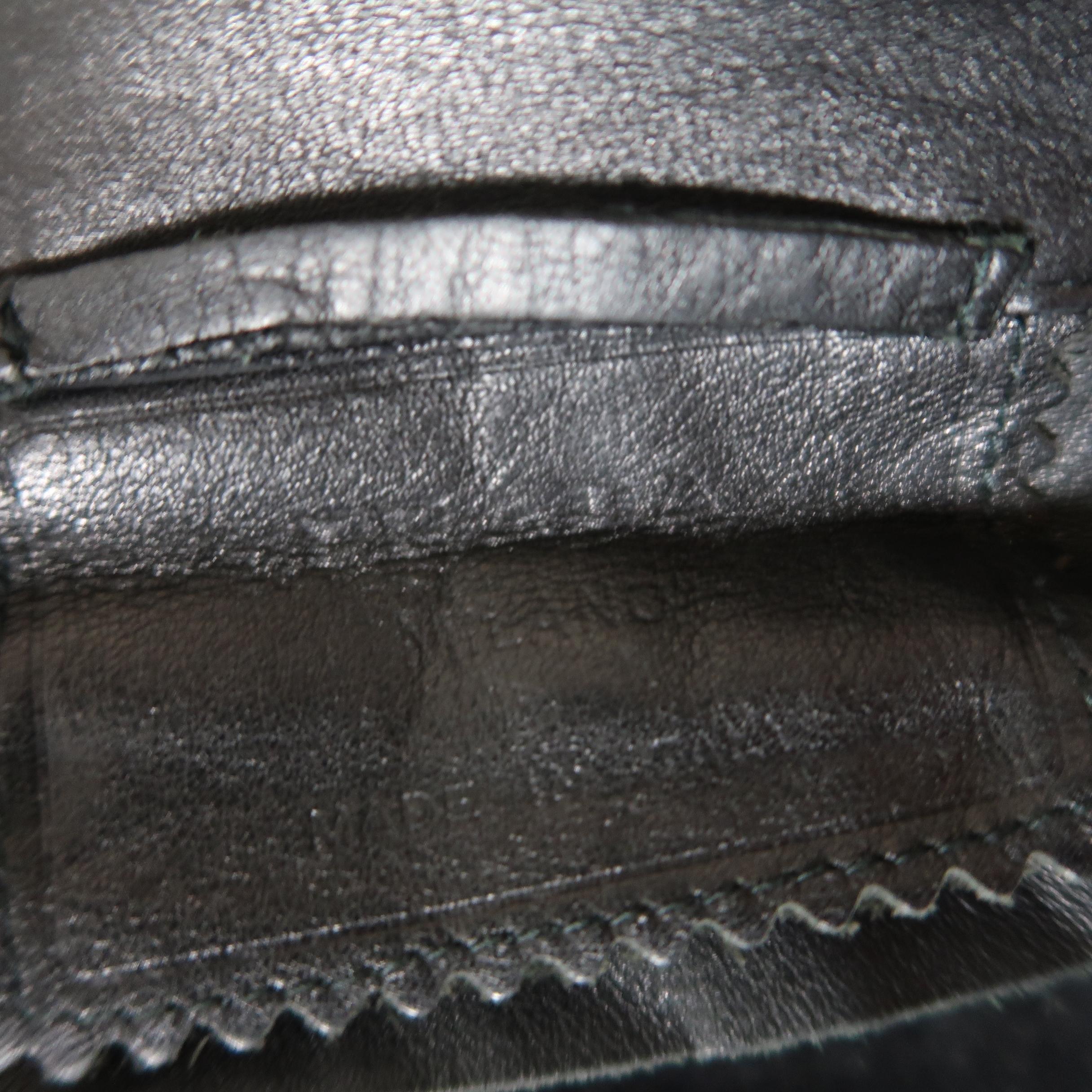 PRADA 44 Black Leather Three Button Notch Lapel Coat 6