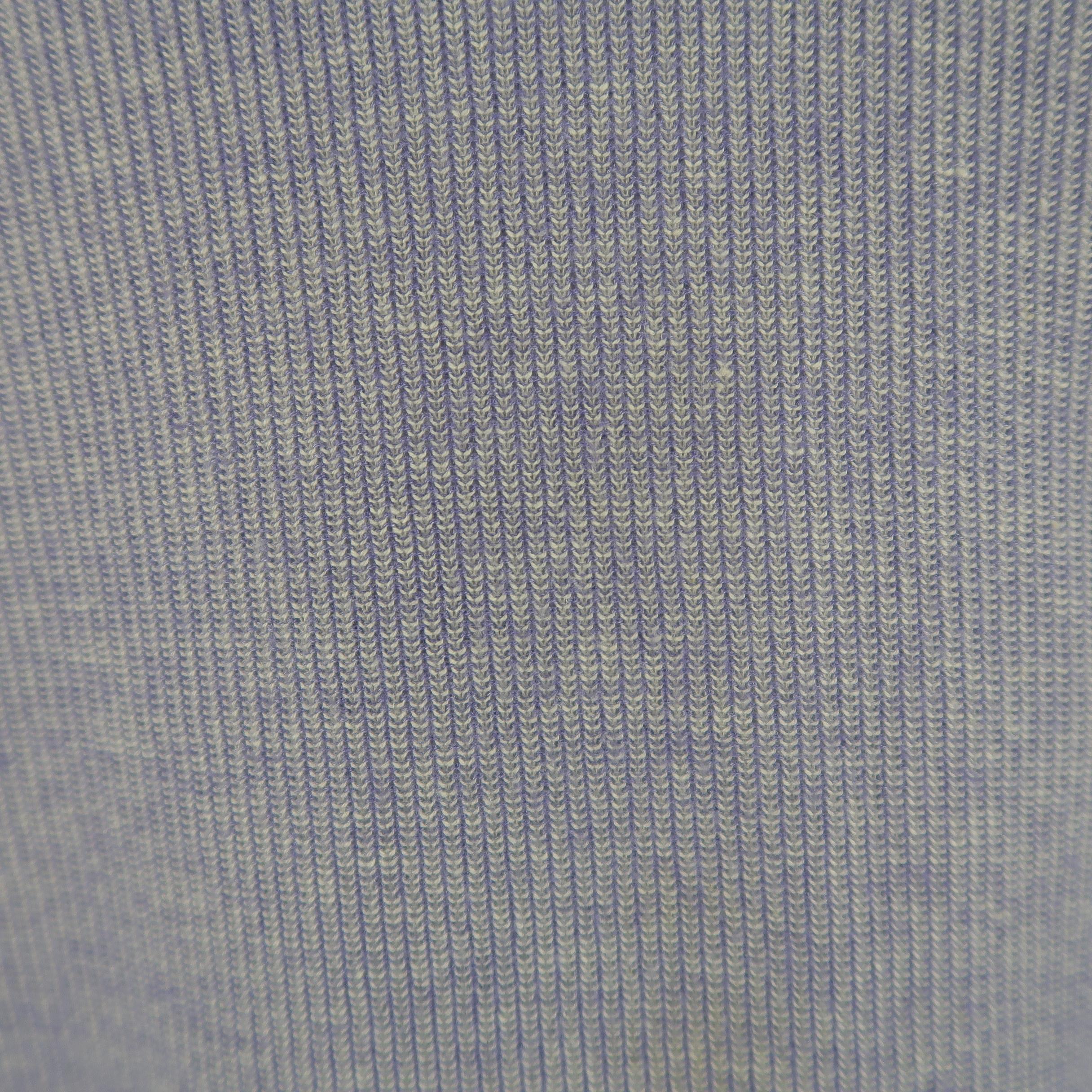 Gray TOM FORD Size XL Purple Heather Cotton / Cashmere / Silk V Neck Pullover