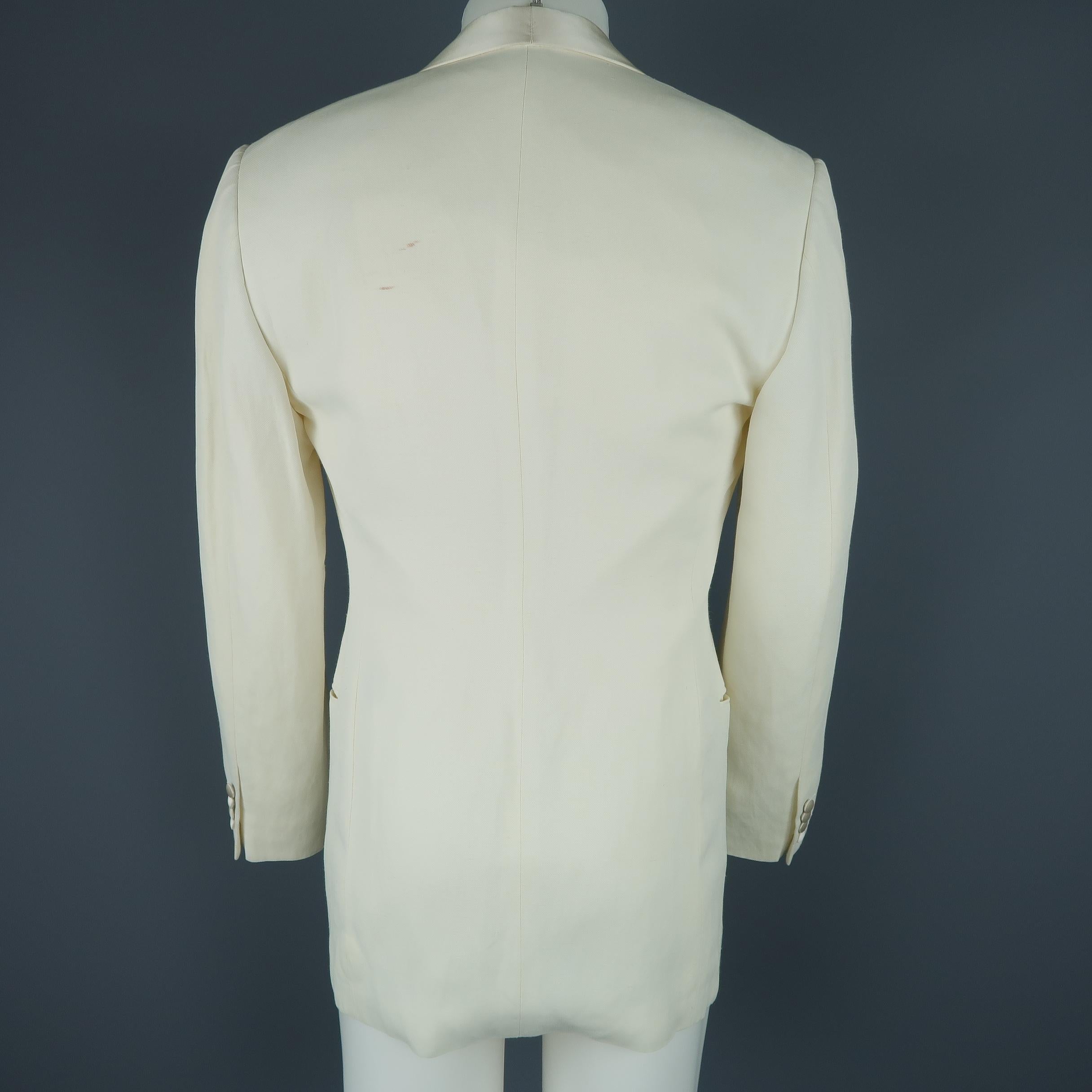 Giorgio Armani Cream Shawl Collar Tuxedo Sport Coat and Vest Set 3