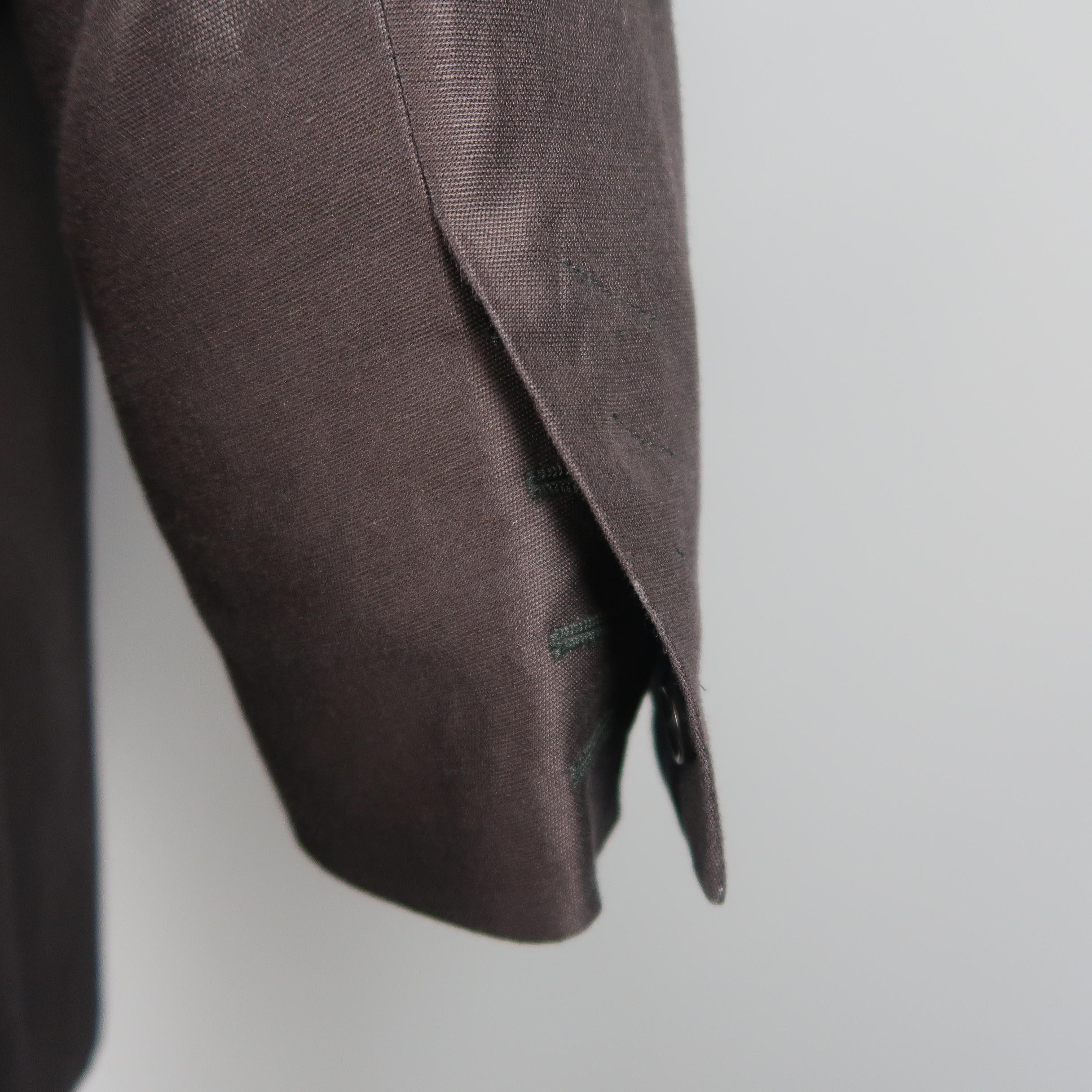 CoSTUME NATIONAL Regular Size 36 Cotton Blend Black Peak Lapel Sport Coat Jacket 1