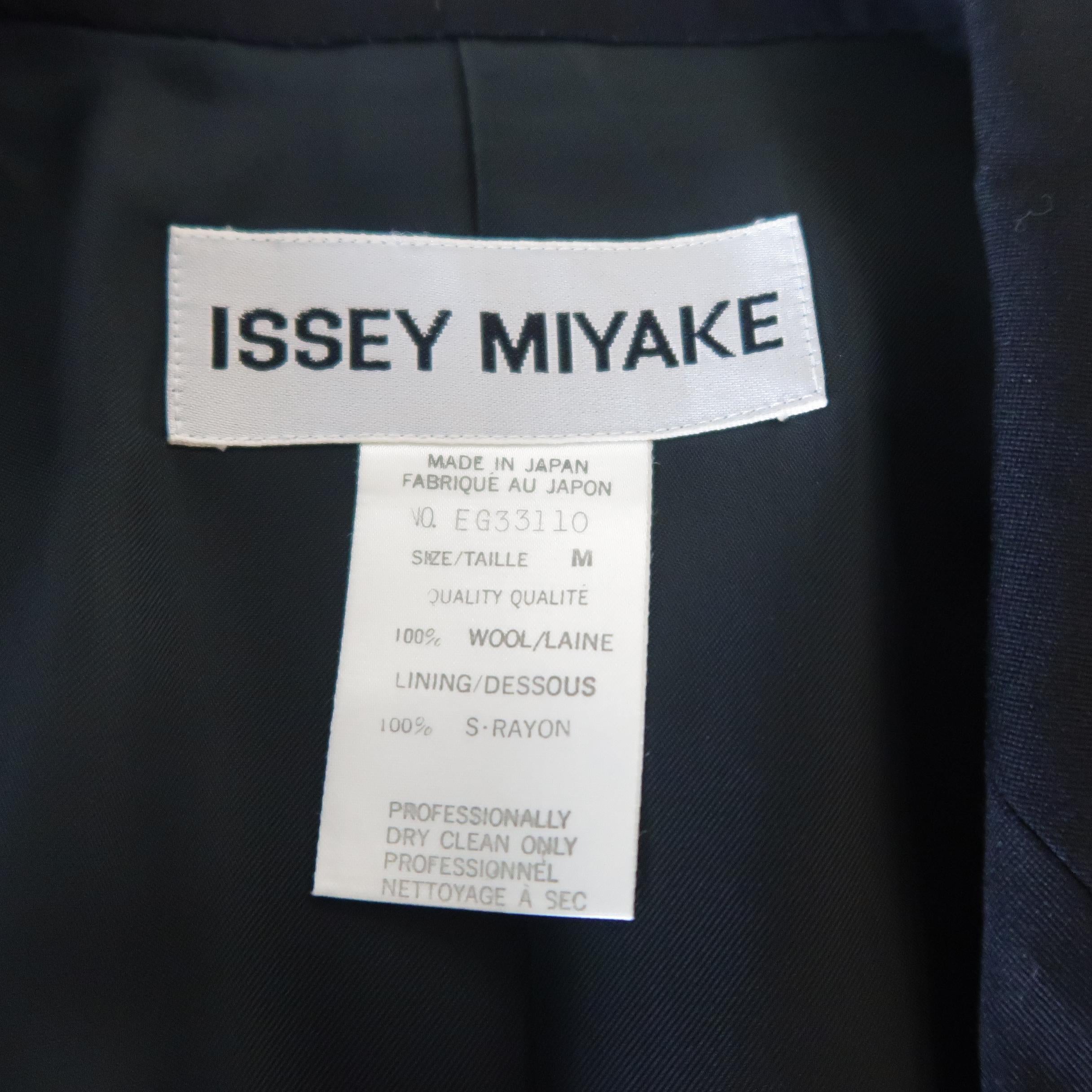 Issey Miyake Black Wool Studded Slit Cutout Sport Coat Jacket 2