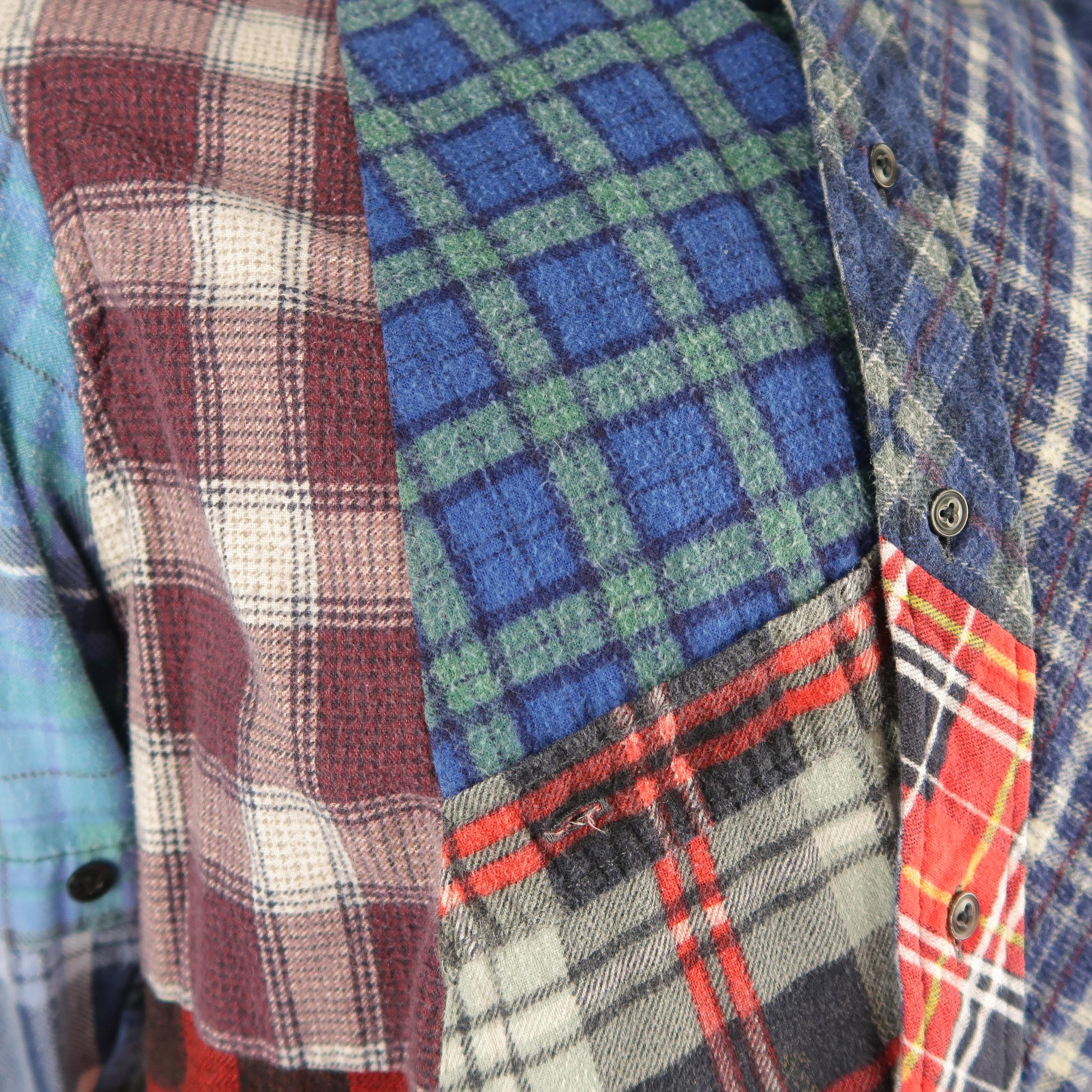 patchwork flannel shirt