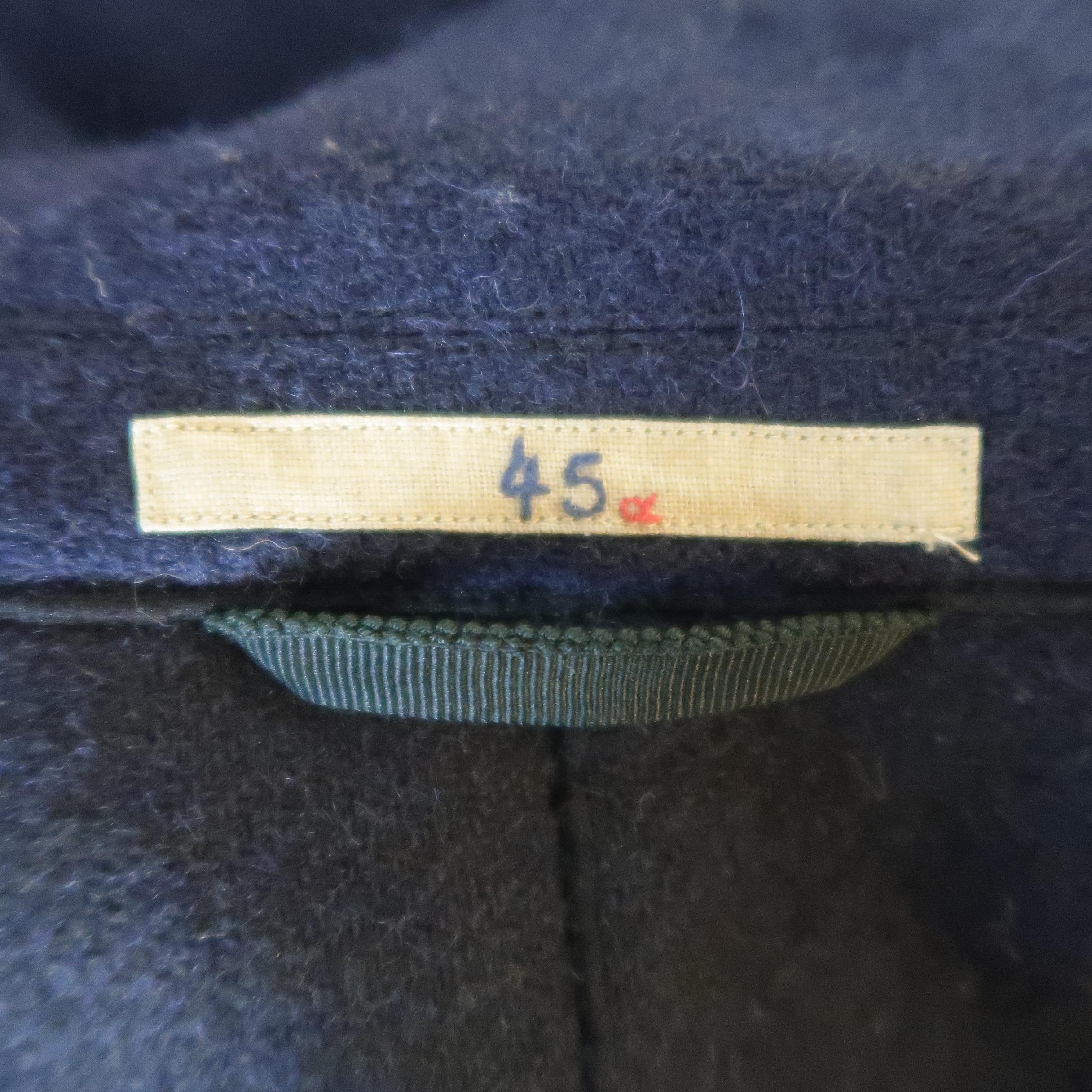 45rpm L Navy Wool Twill Patch Pocket Soft Shoulder Sport Coat 2