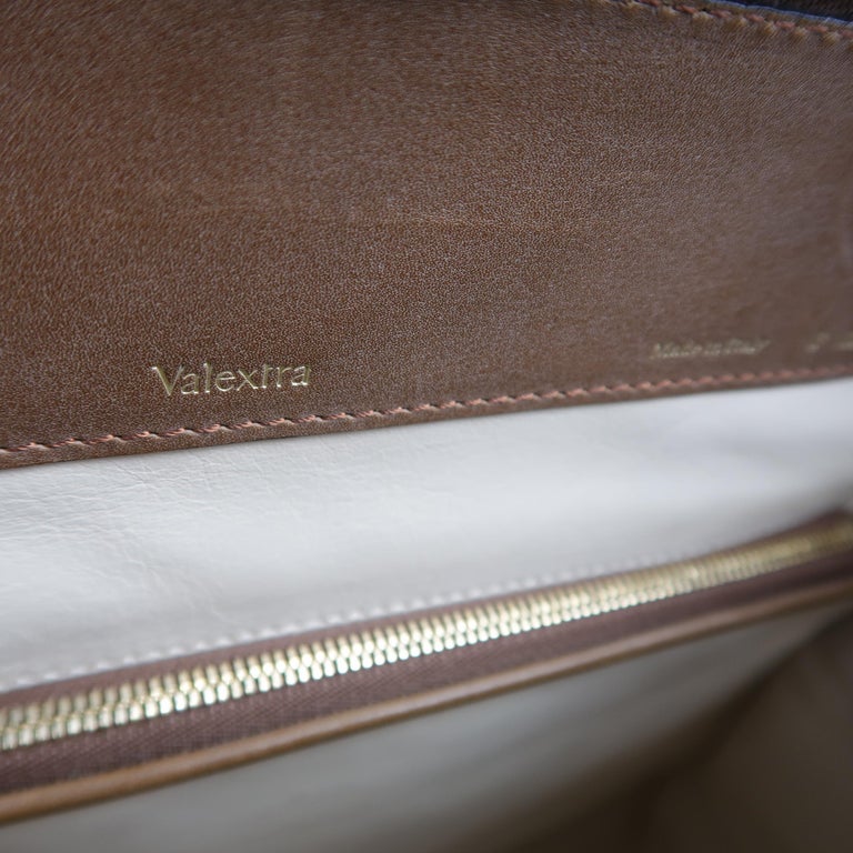 VALEXTRA Light Brown Leather Babila Tote Top Handle Handbag at 1stDibs ...