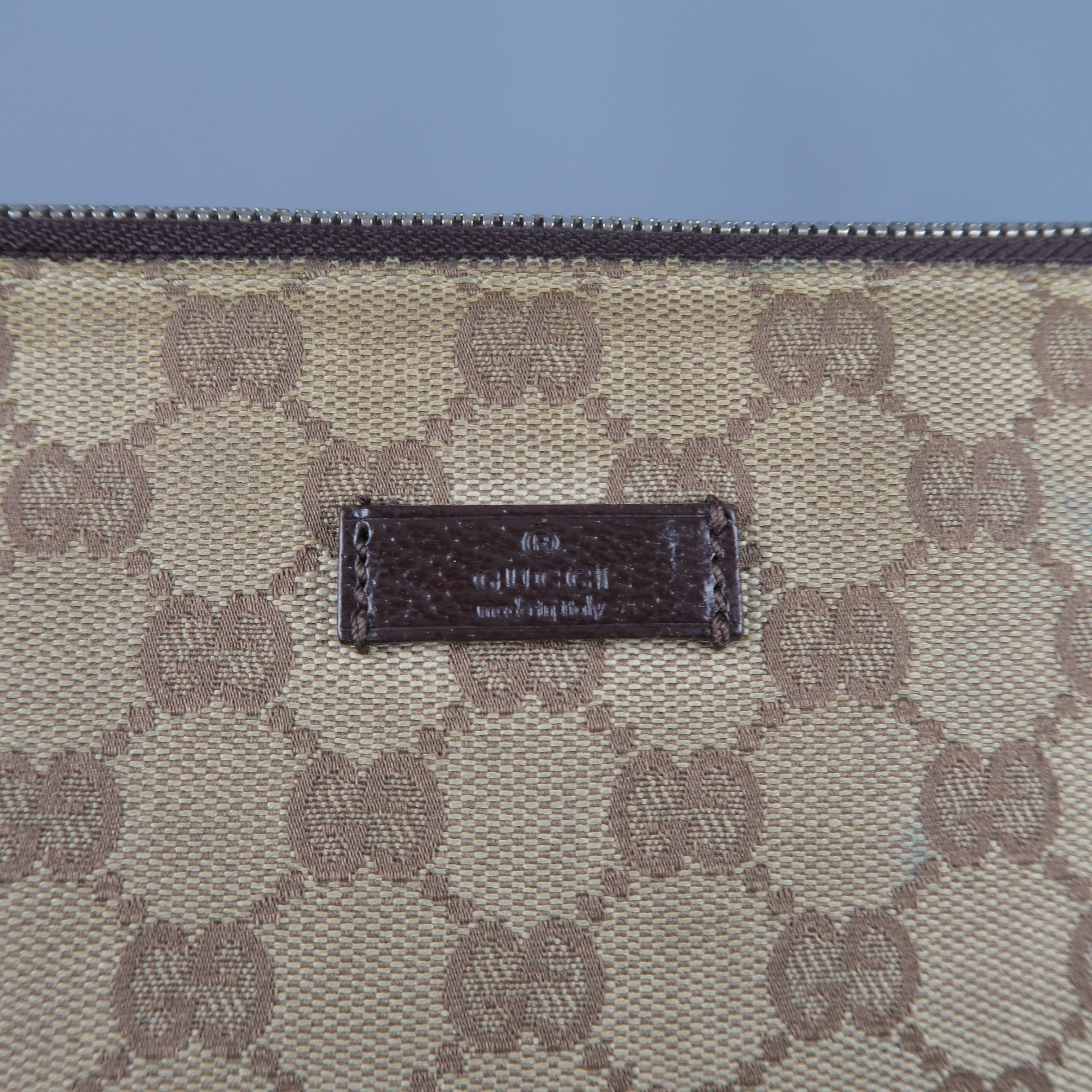 vintage gucci monogram canvas crossbody bag