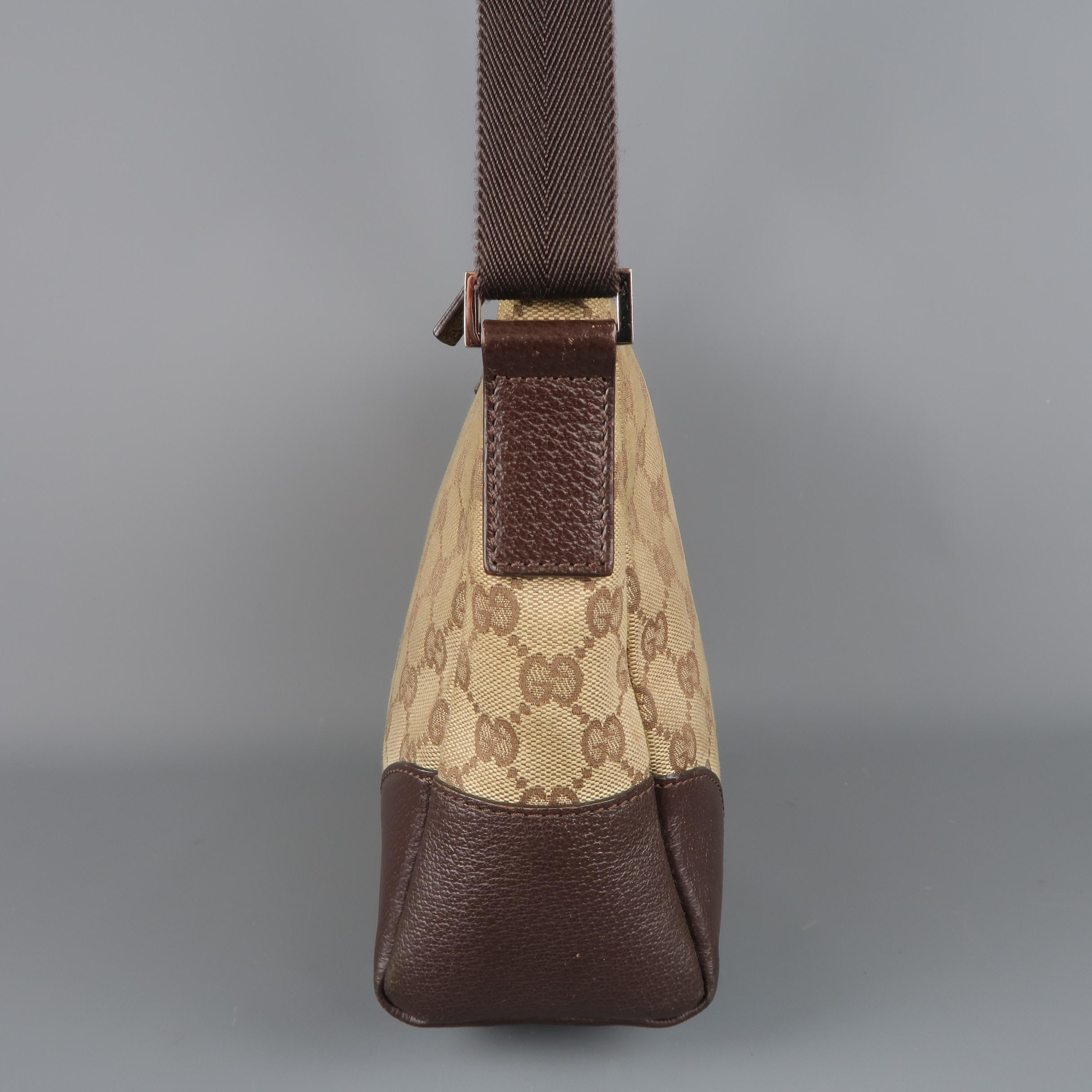Vintage GUCCI Tan Guccissima Monogram Canvas Cross Body Handbag 1