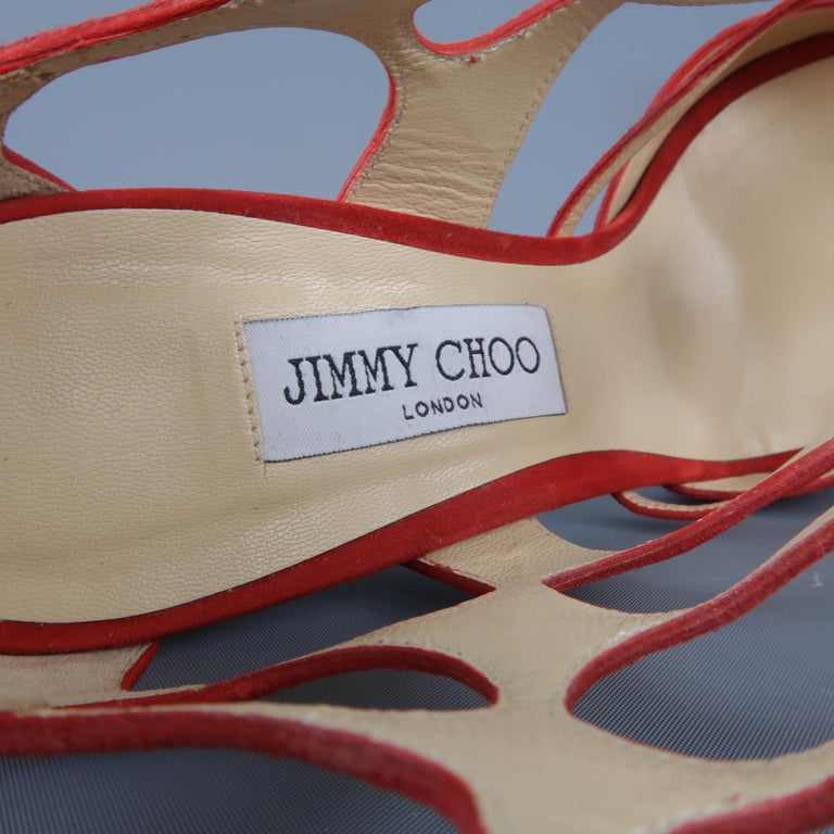 Jimmy Choo 'Ren' Cage Sandals - Women's 35.5