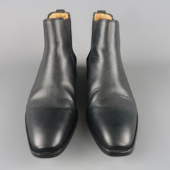 PS by PAUL SMITH Size 8 Black Pebbled Leather Chelsea Ankle Boots