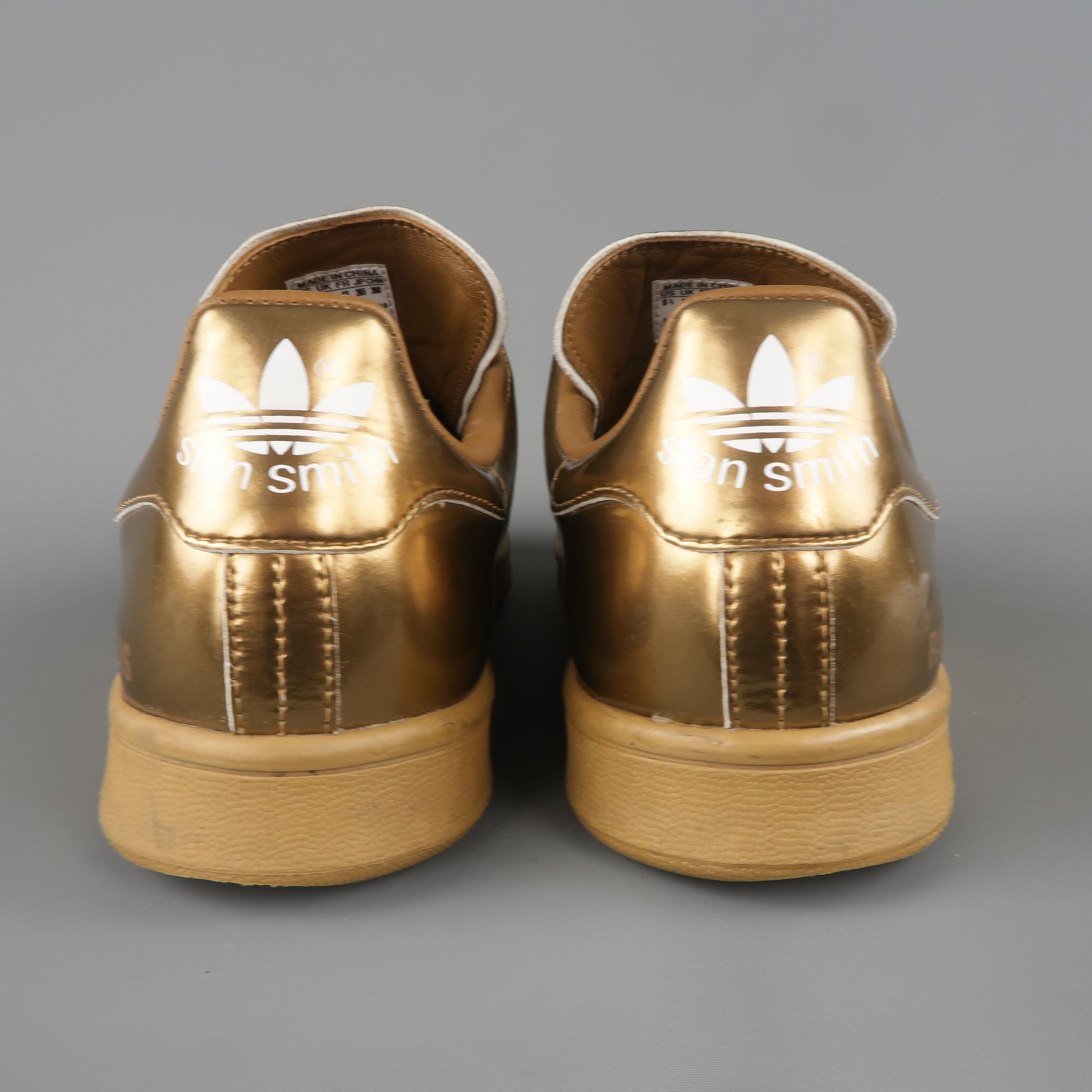 Raf Simons Adidas Copper Metallic Leather Stan Smith Sneakers 2