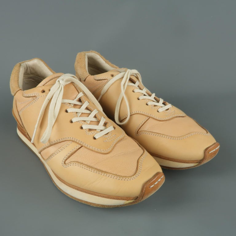 HENDER SCHEME Size 9.5 Tan Vachetta Leather MIP-08 Sneakers at 1stDibs ...
