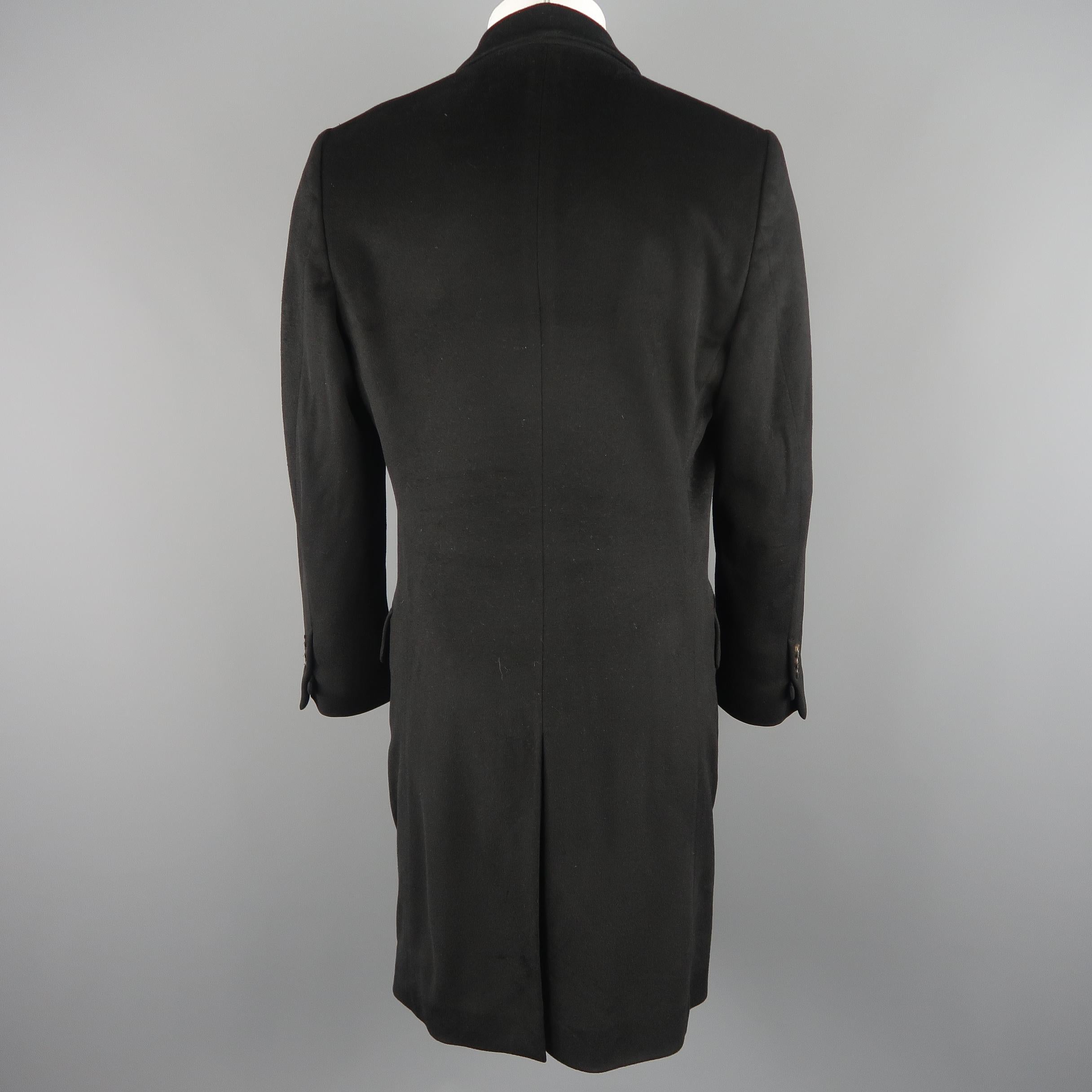 YVES SAINT LAURENT by TOM FORD US40 Black Wool Notch Lapel Coat 1