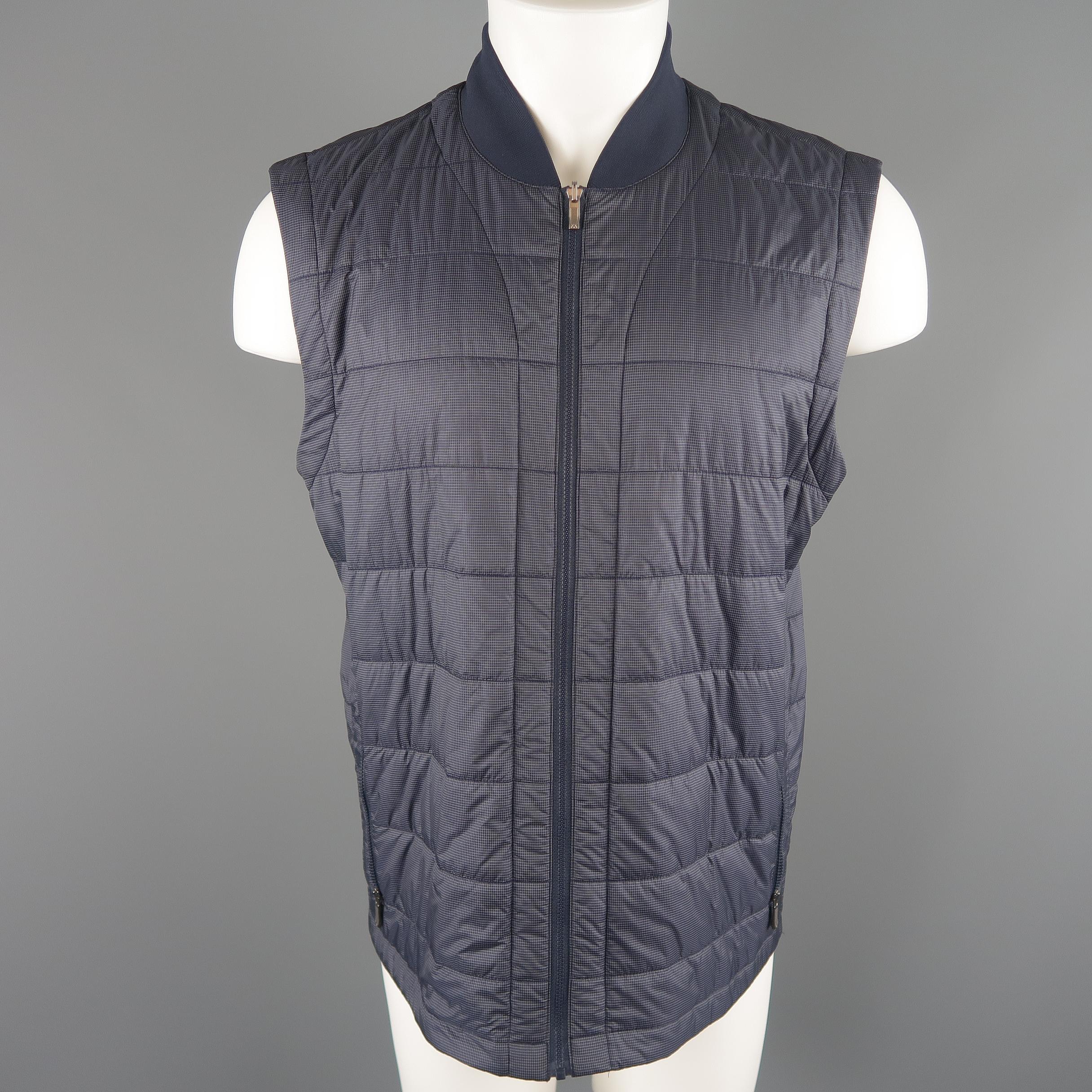 ZEGNA SPORT XL Navy Zip Parka Jacket With Detachable Vest Layer Coat 1
