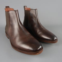 Cole Haan Brown Smooth Leather Rubber Sole Chelsea Ankle Shoes