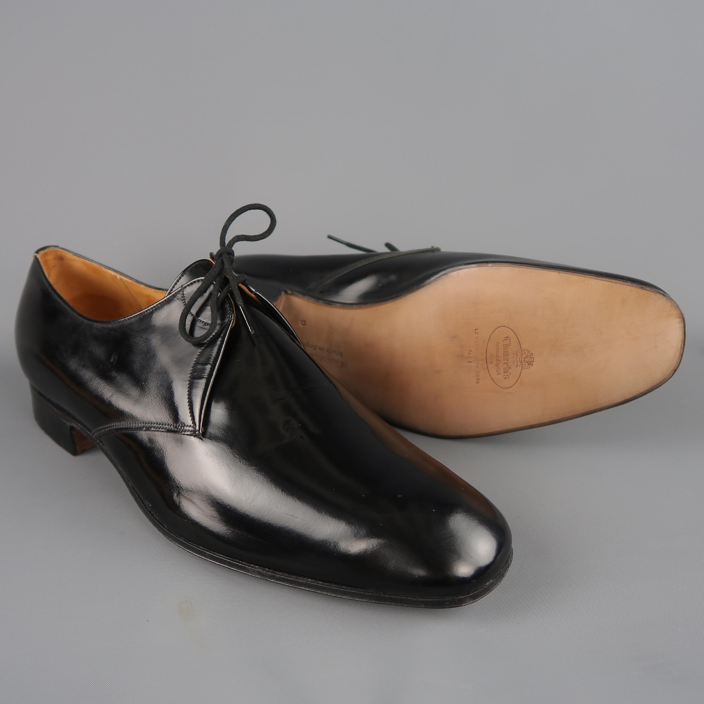 Church's Dress Shoes - Black Patent Leather Lace Up Derby In New Condition In San Francisco, CA