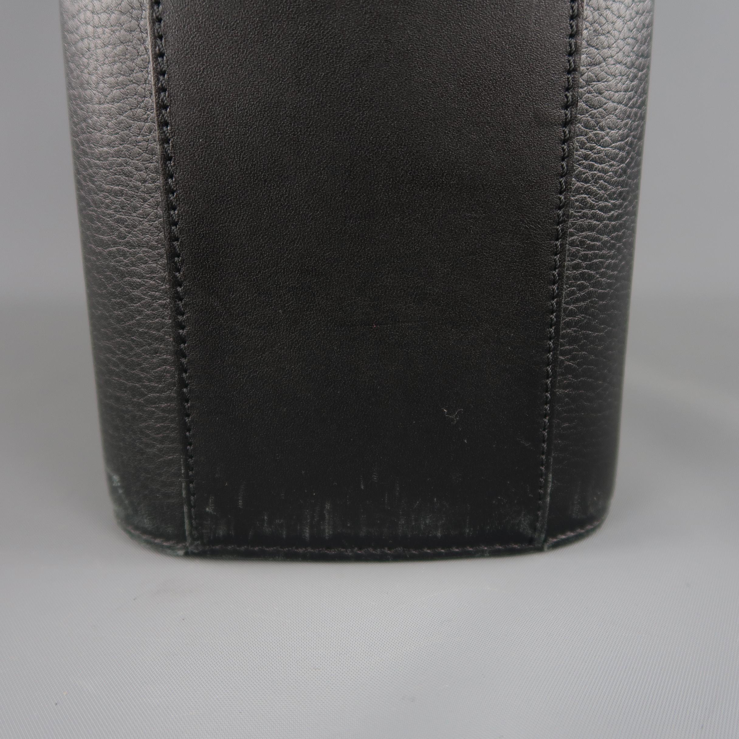 Cartier Vintage Black Textured Leather Top Handles Pasha Briefcase 3