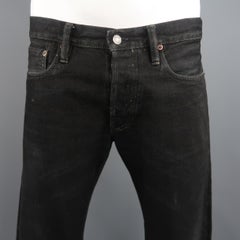 RRL by Ralph Lauren Black Washed Selvedge Denim Jeans