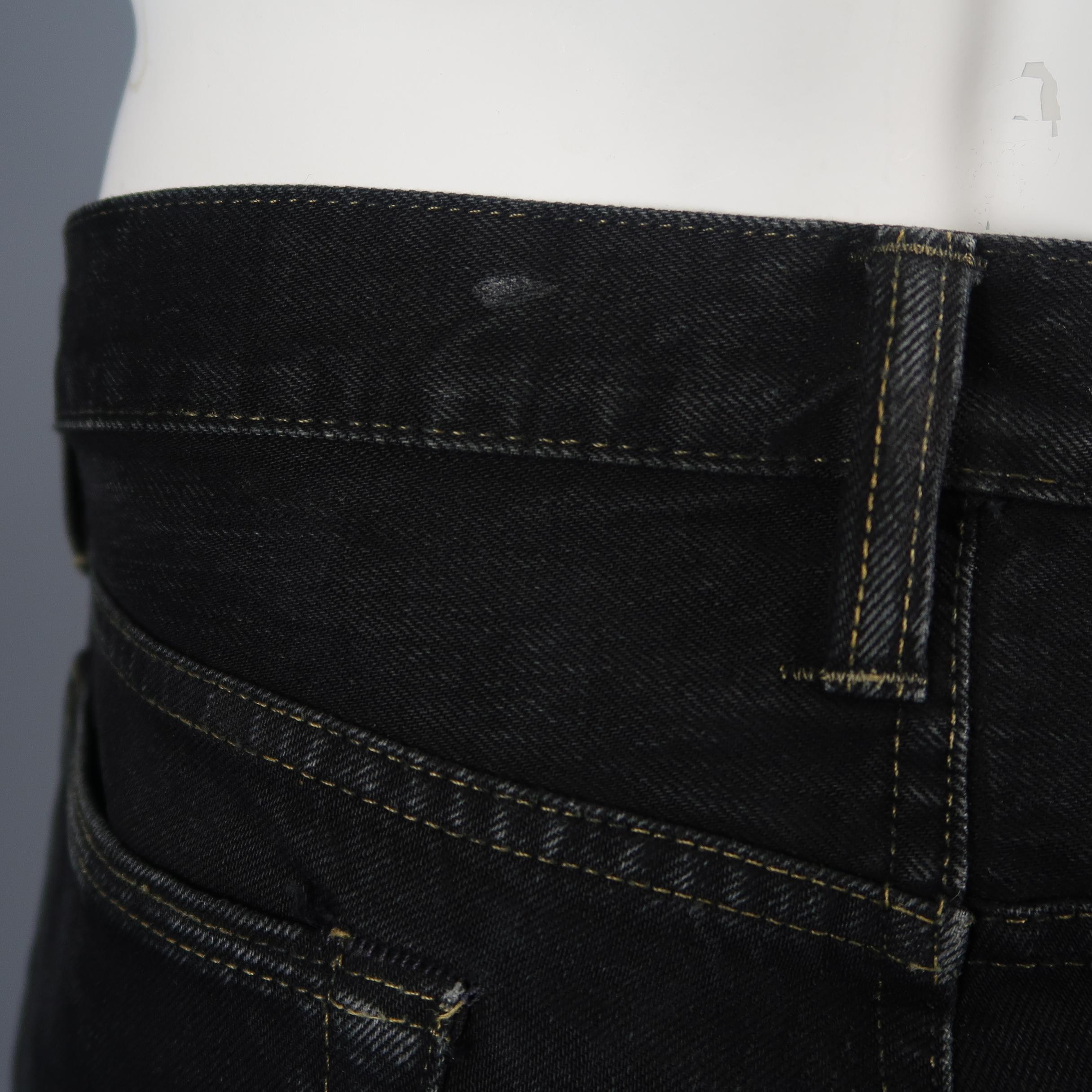 Men's RRL by Ralph Lauren Black Washed Selvedge Denim Jeans