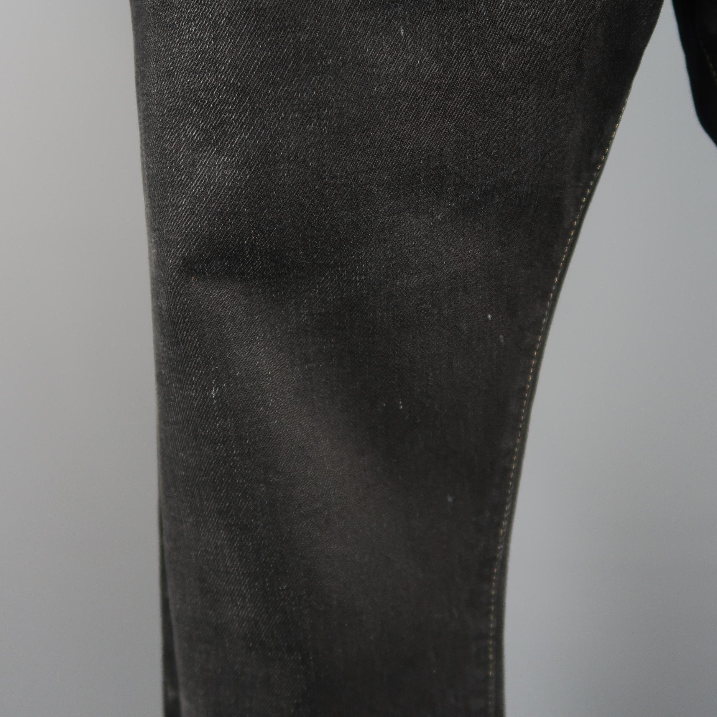 RRL by Ralph Lauren Black Washed Selvedge Denim Jeans 1