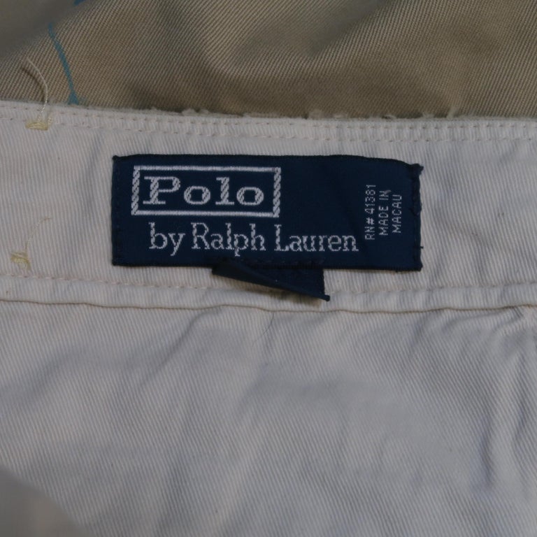 Ralph Lauren Khaki Paint Splattered Cotton Casual Chino Pants at ...
