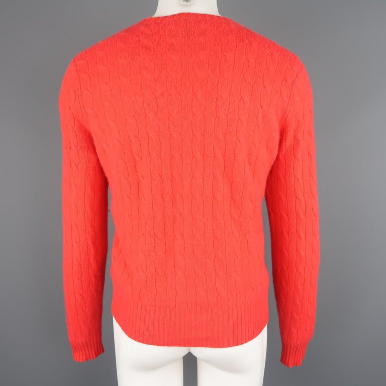 Ralph Lauren Red Knit Cashmere Sweater at 1stdibs