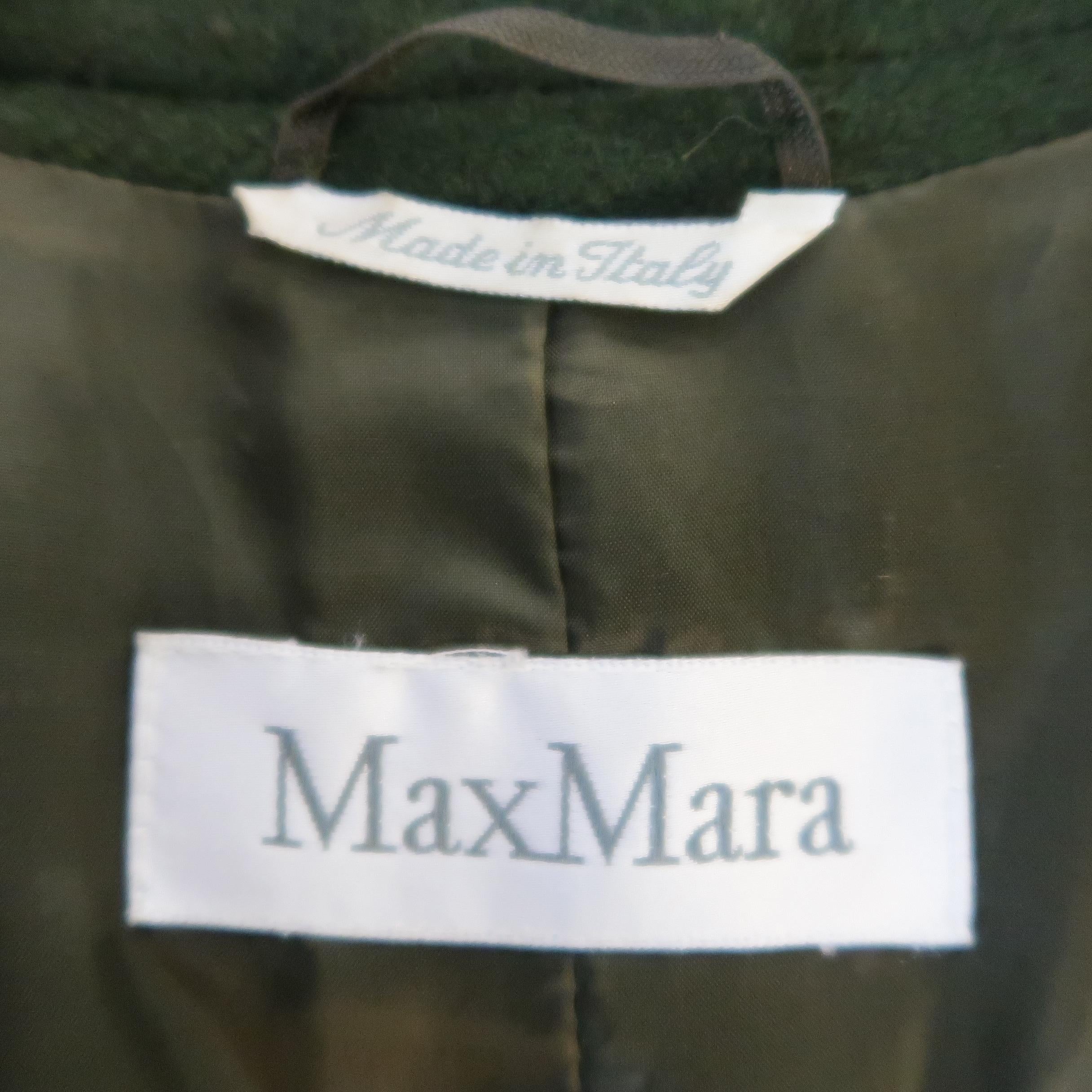 Max Mara Green Wool Single Button Blazer Jacket 3