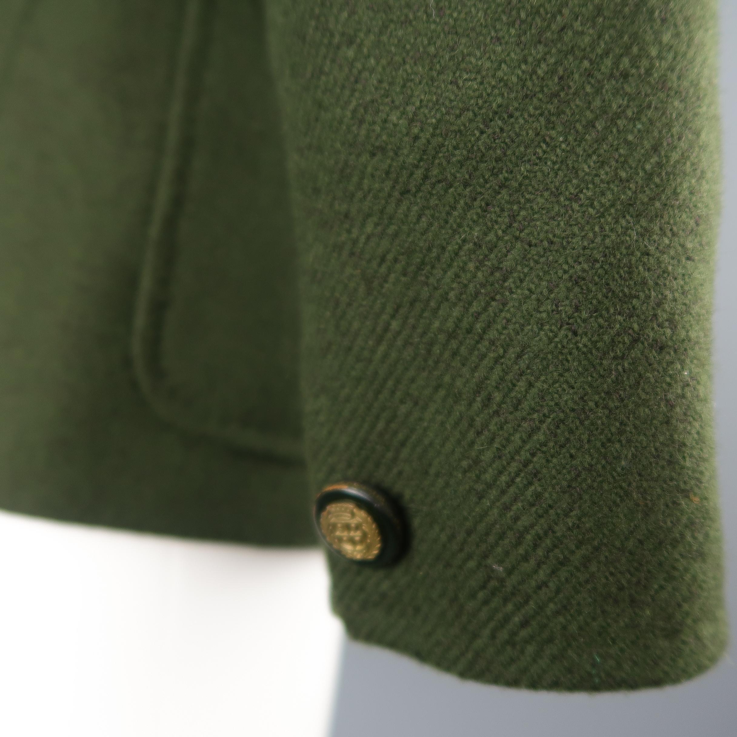 Max Mara Green Wool Single Button Blazer Jacket 1