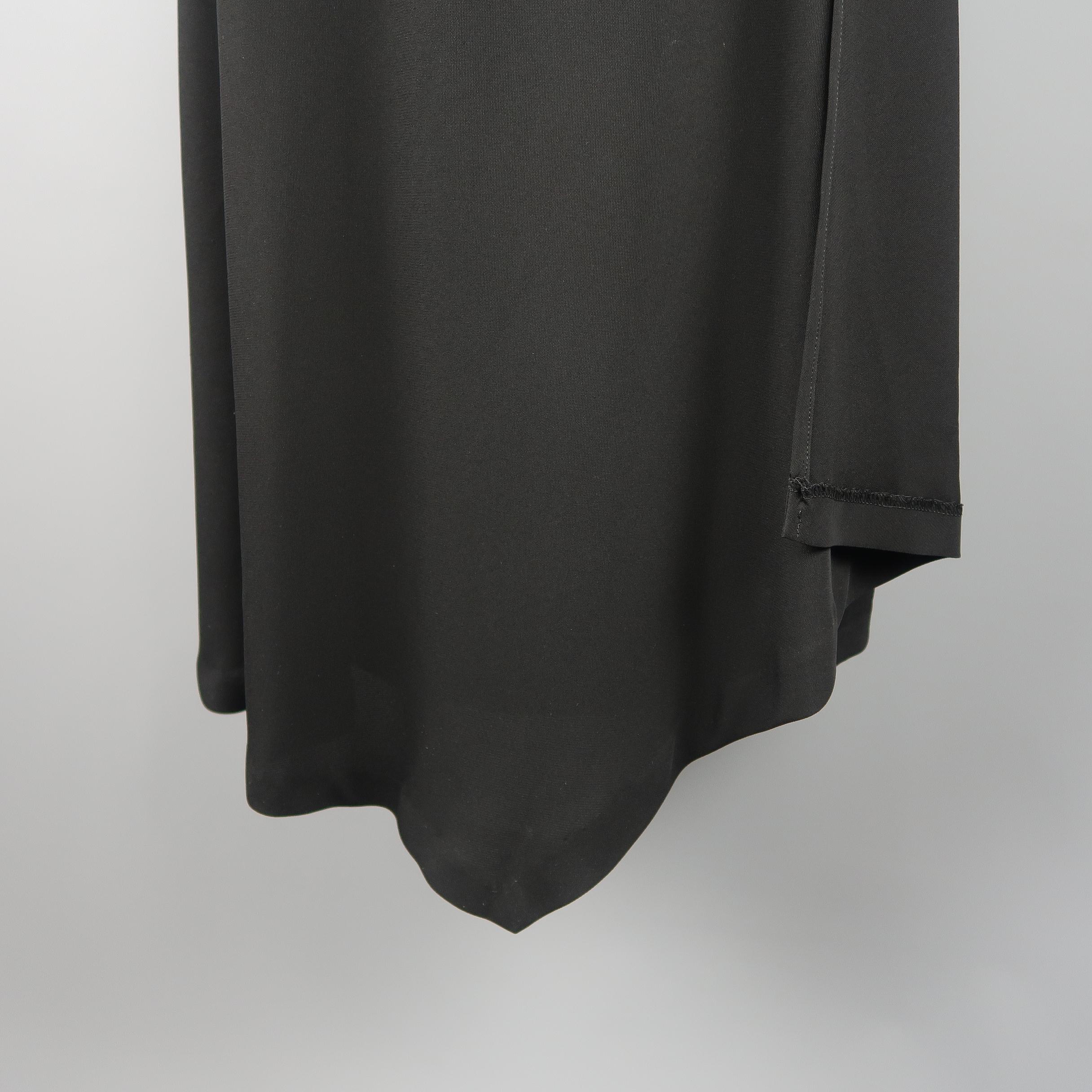 Matsuda Black Triacetate Blend Asymmetrical Skirt In Good Condition In San Francisco, CA