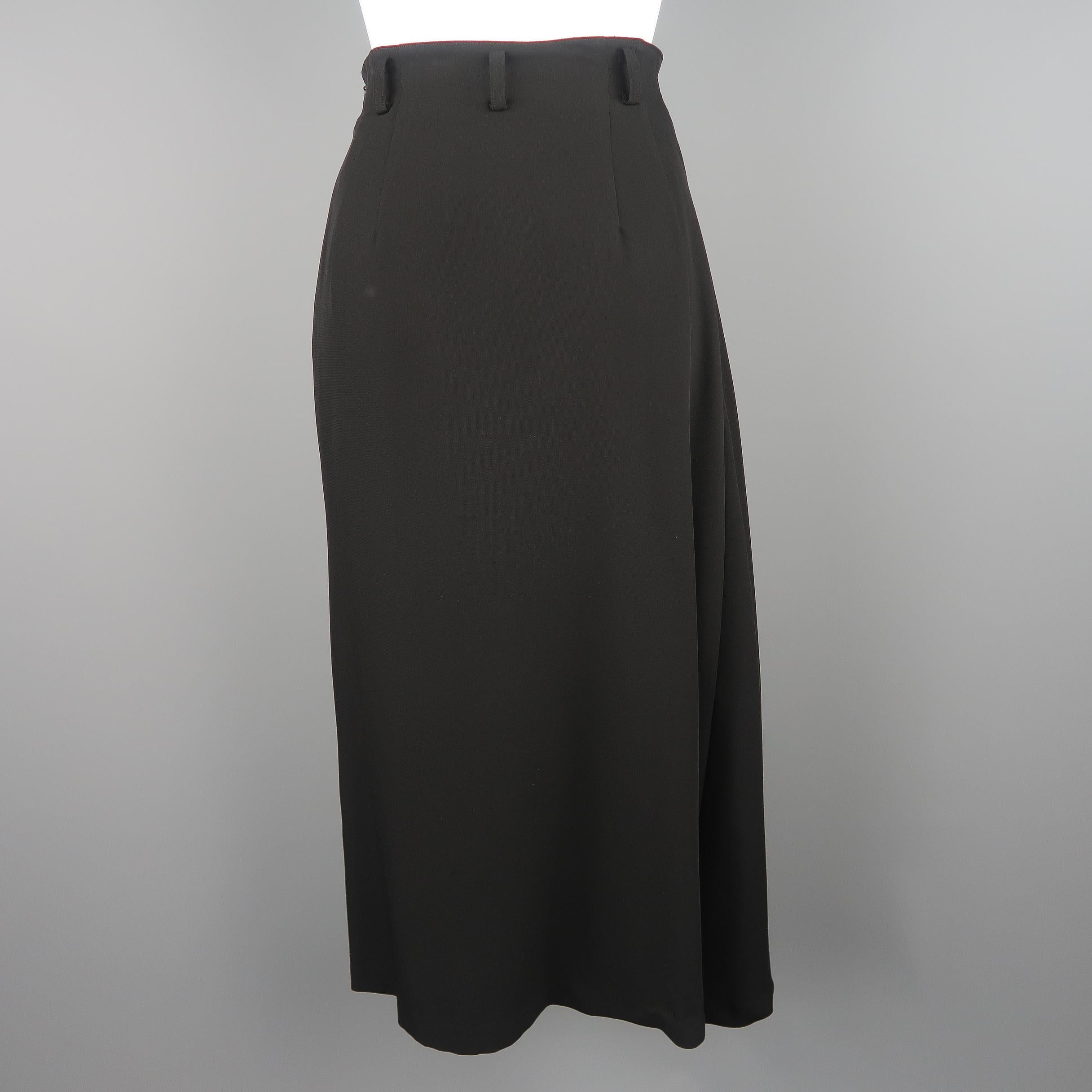 Women's Matsuda Black Triacetate Blend Asymmetrical Skirt