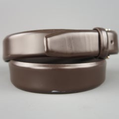 ERMENEGILDO ZEGNA Belt - Size 38 Brown Leather Dress Belt