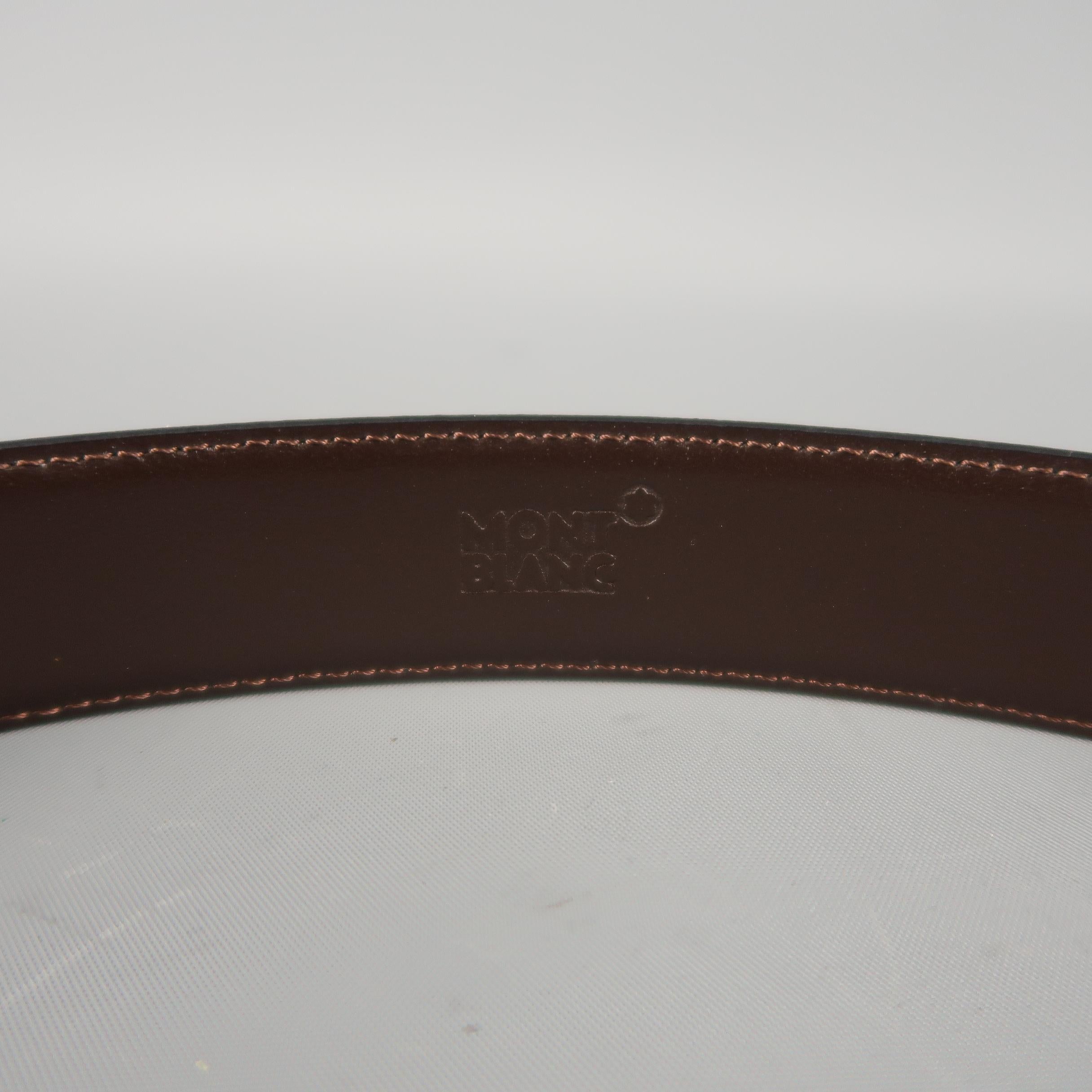 Men's MONT BLANC Size 40 Black & Brown Reversible Leather Belt
