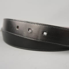 GUCCI Size 40 Black & Brown Reversible Leather Dress Belt Belt