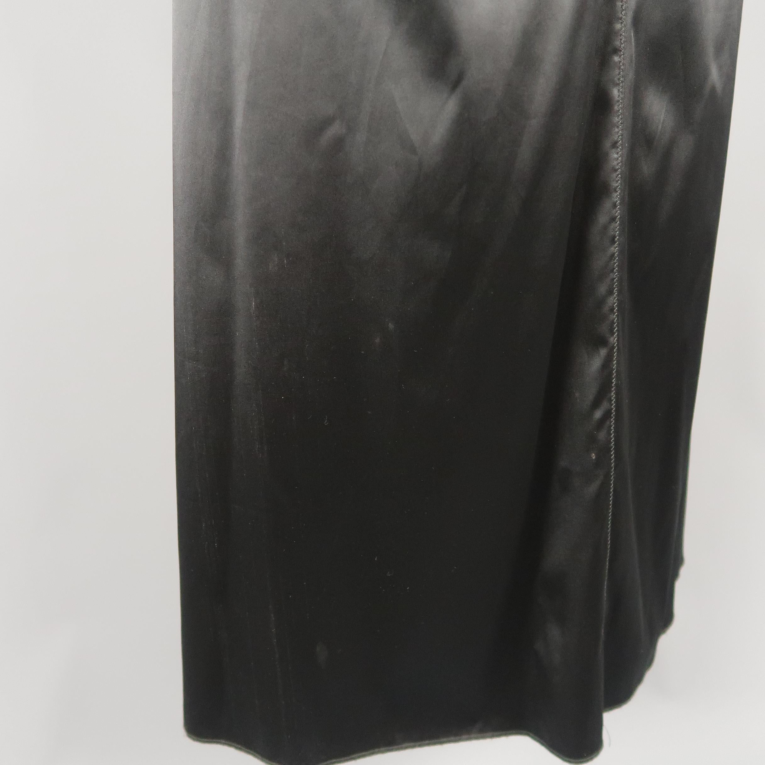 Women's JEAN PAUL GAULTIER Size S Black Lame A Line Maxi Skirt