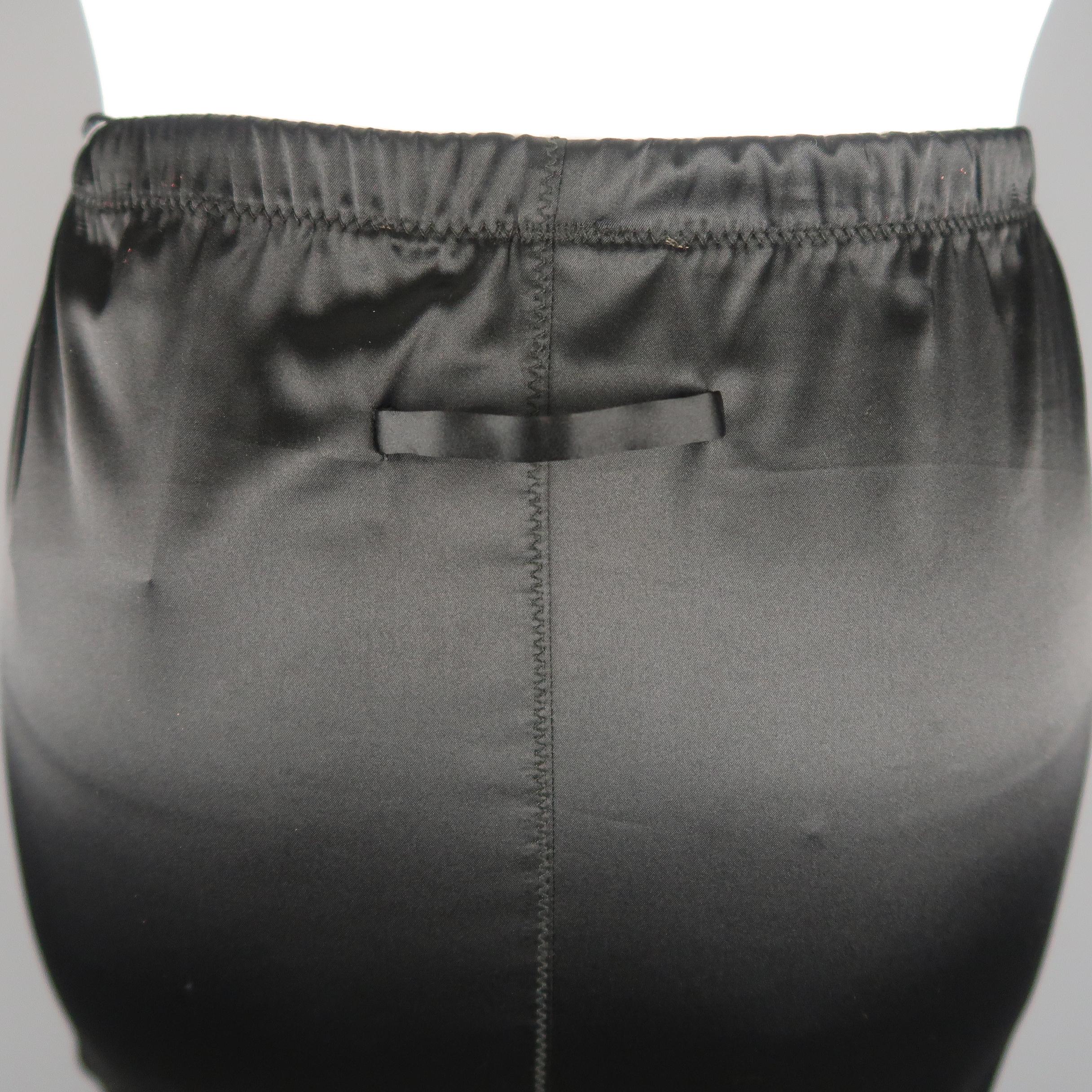 JEAN PAUL GAULTIER Size S Black Lame A Line Maxi Skirt 2