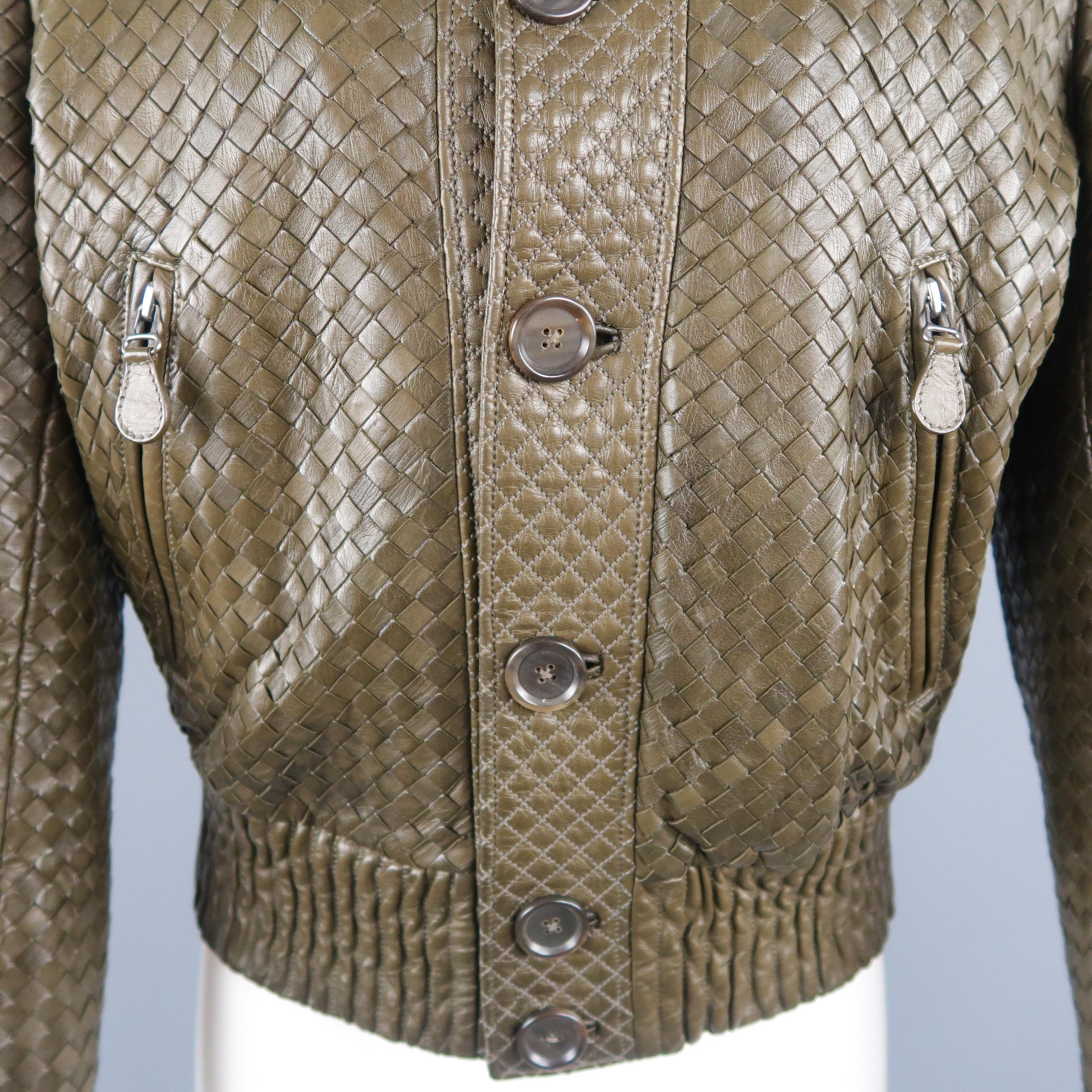 woven leather jacket